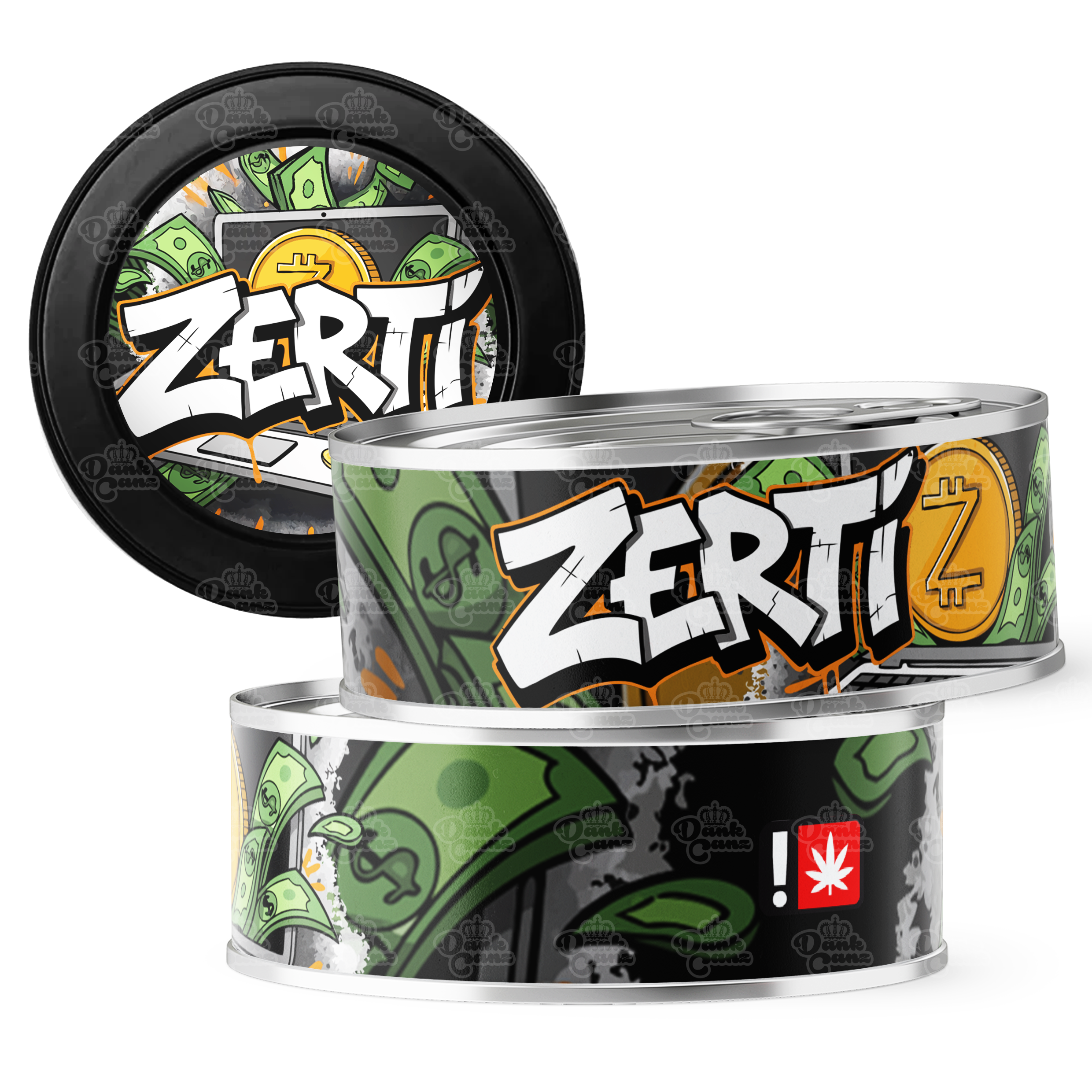 Zerti 3.5g Self Seal Tins - DC Packaging Custom Cannabis Packaging