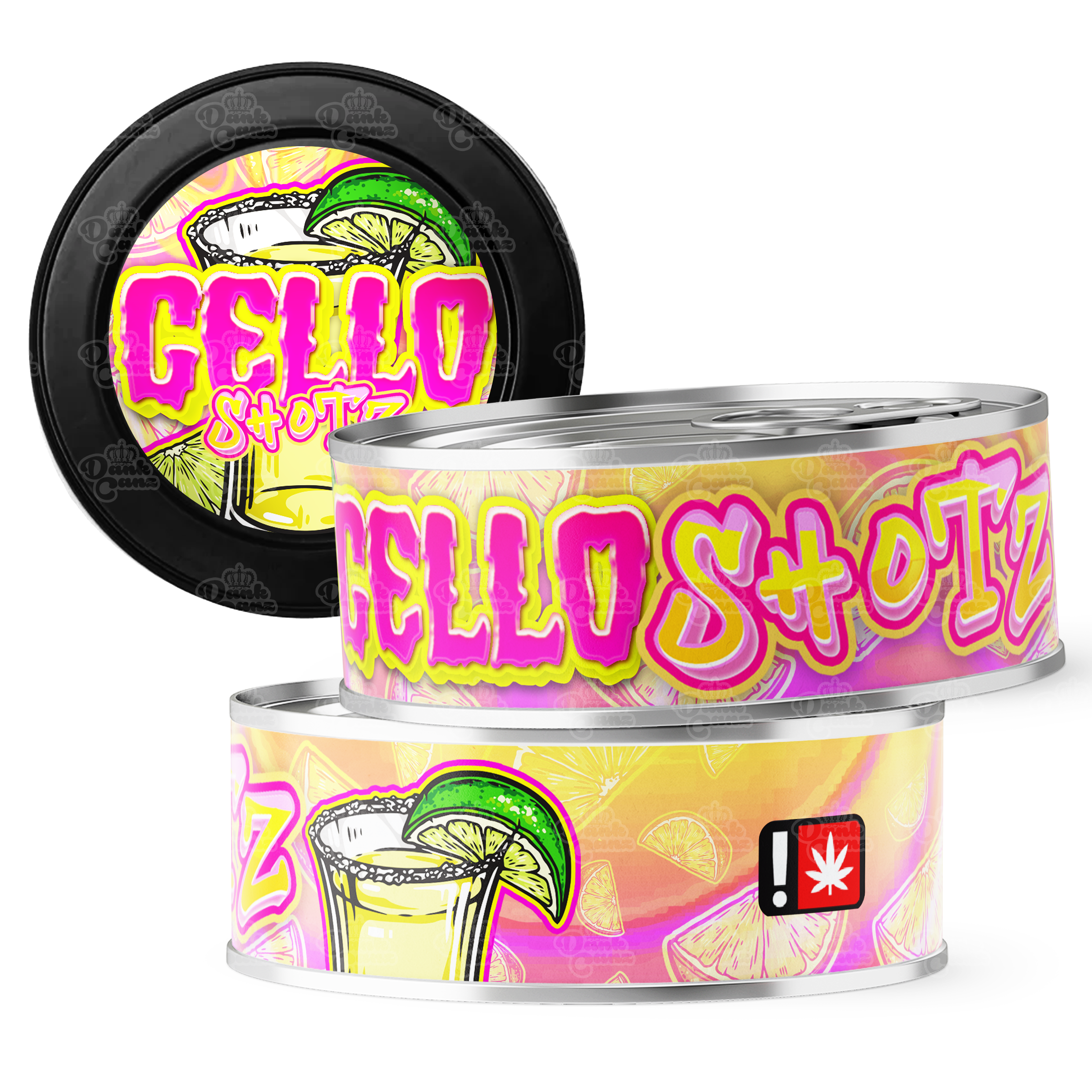 Gello Shotz 3.5g Self Seal Tins - DC Packaging Custom Cannabis Packaging