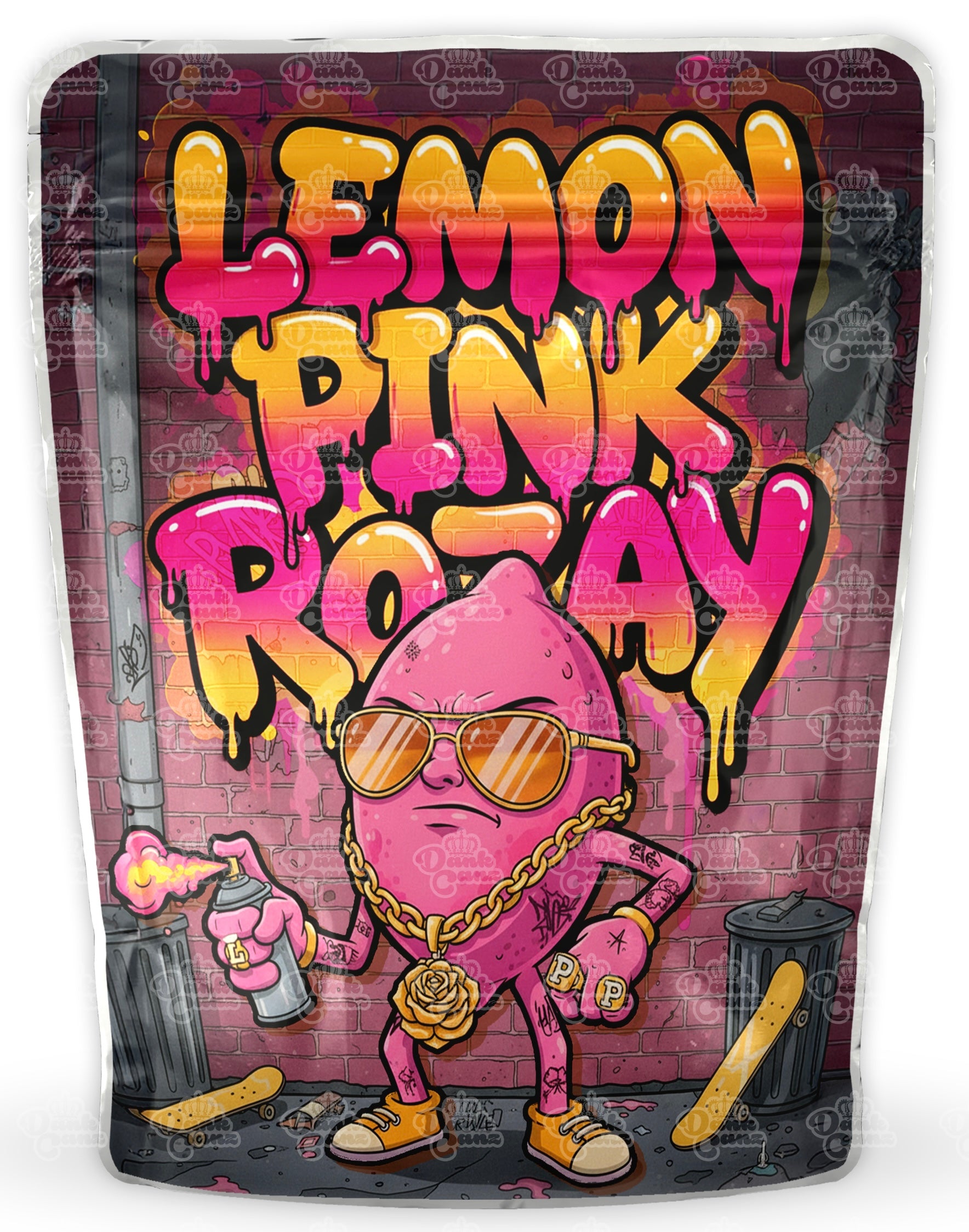 Lemon Pink Rozay Mylar Bags