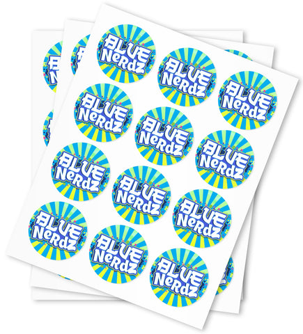 Blue Nerdz Strain Stickers