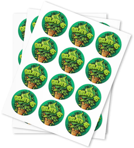 Gelato 45 Strain Stickers - DC Packaging Custom Cannabis Packaging