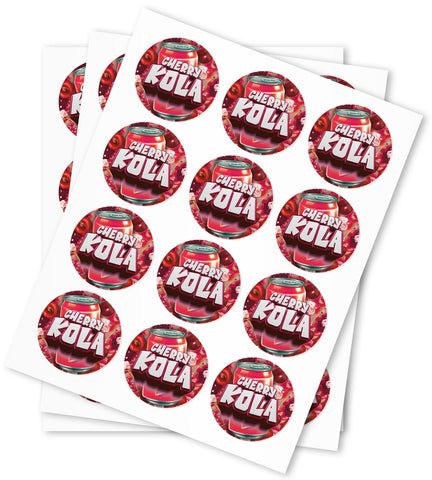 Cherry Kola Strain Stickers - DC Packaging Custom Cannabis Packaging