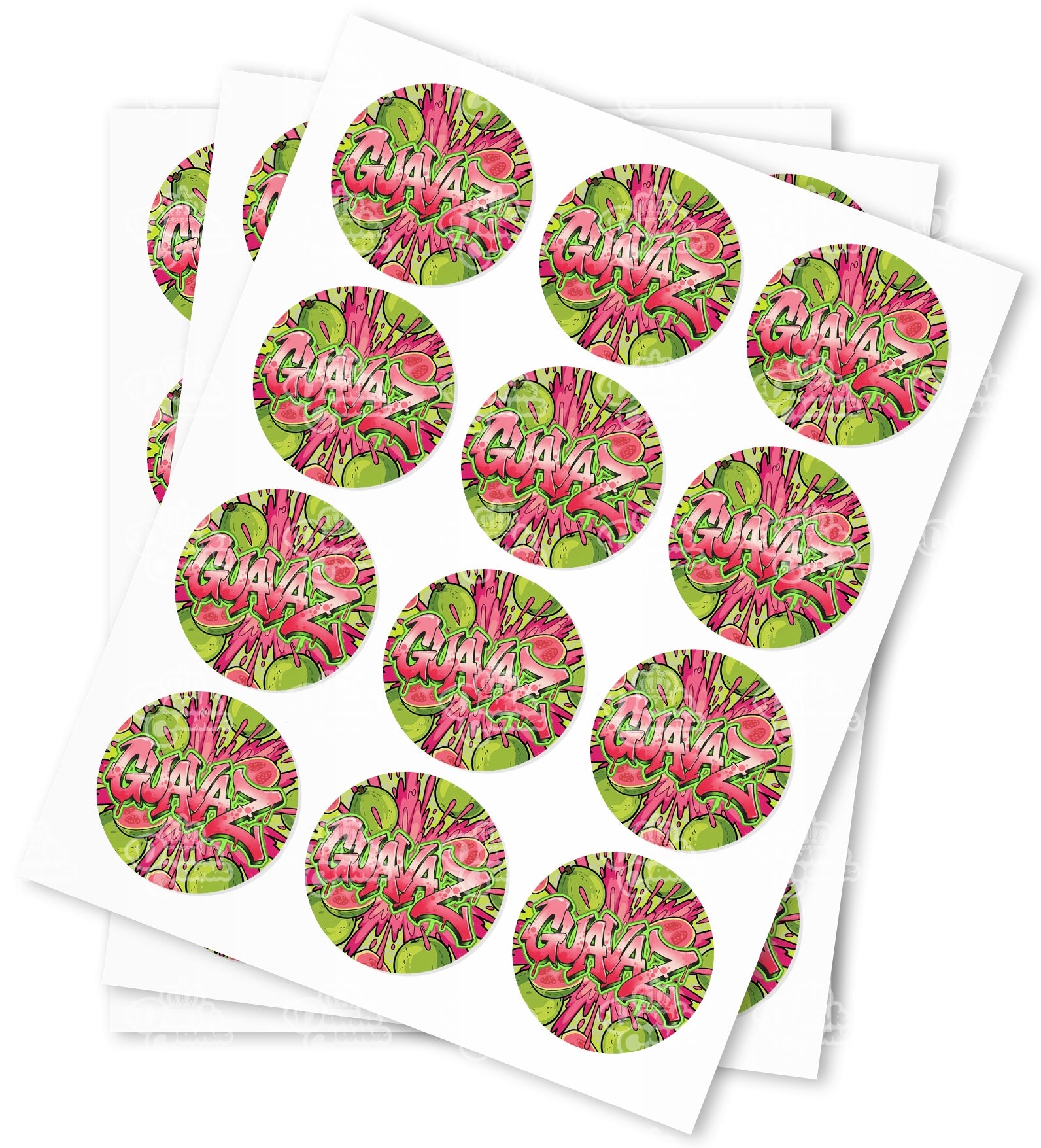 Guava Z Strain Stickers - DC Packaging Custom Cannabis Packaging