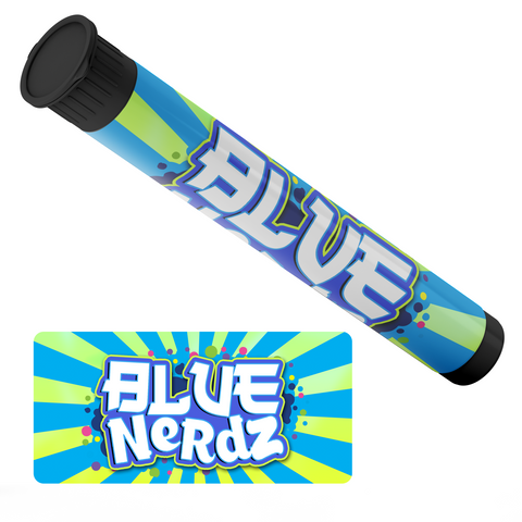 Blue Nerdz Pre Roll Tubes - Pre Labelled