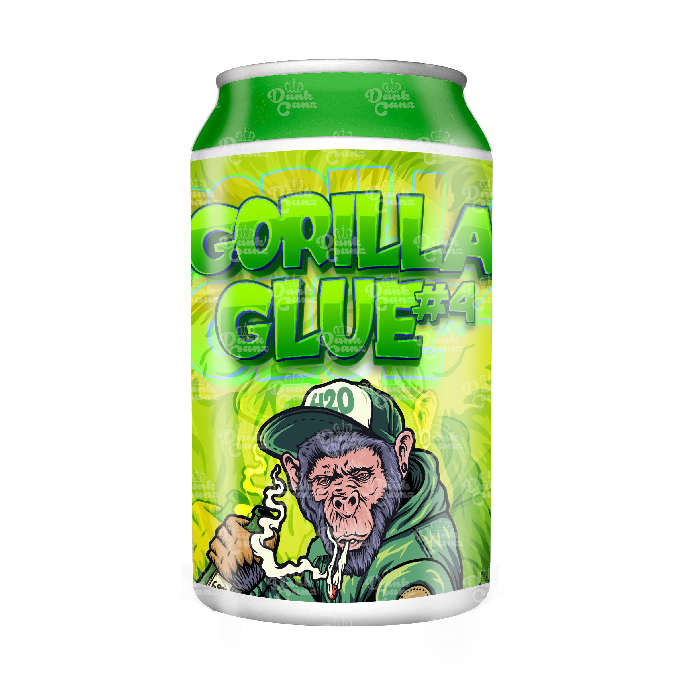 Gorilla Glue 4 3.5g Plastic Soda Cans - DC Packaging Custom Cannabis Packaging