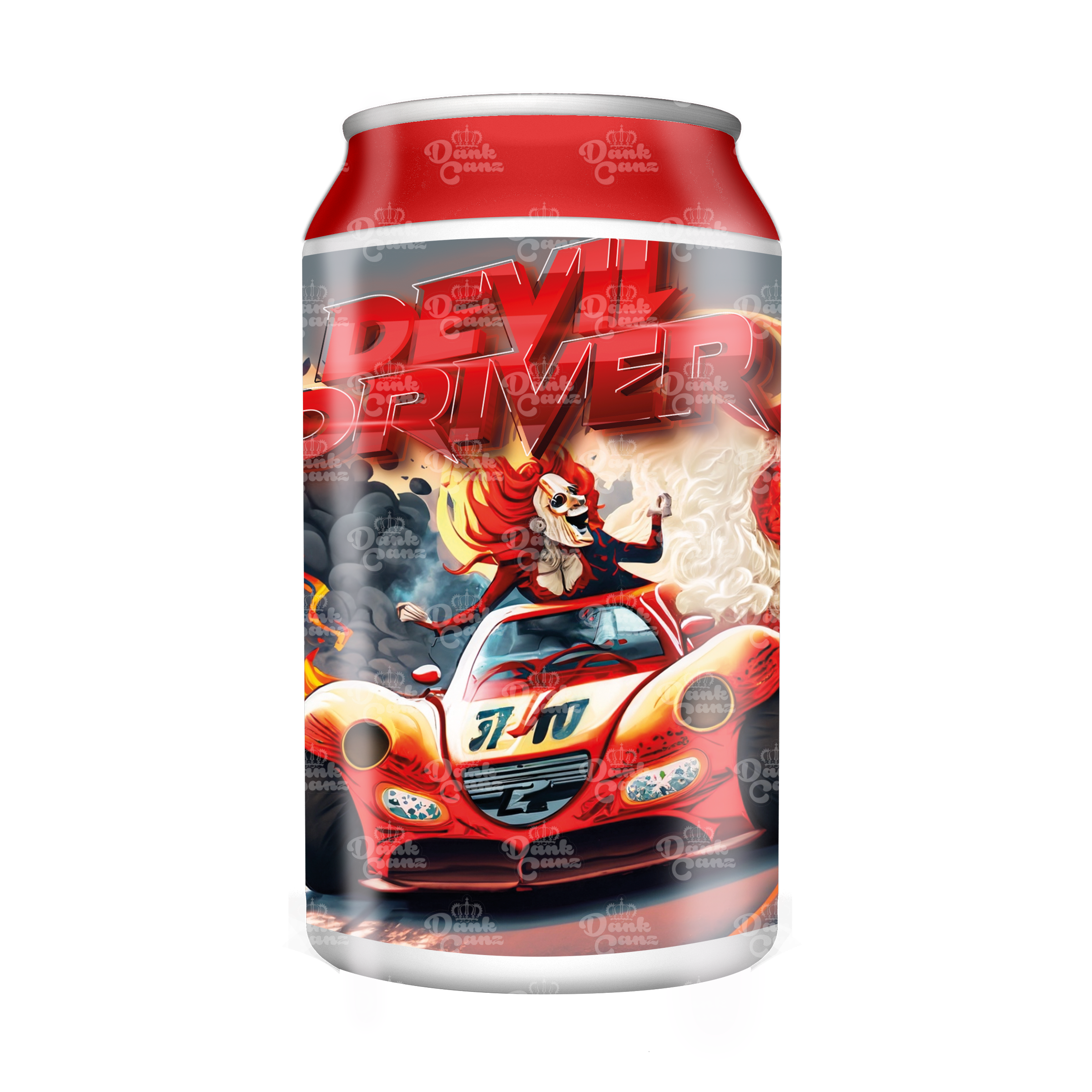 Devil Driver 3.5g Plastic Soda Cans - DC Packaging Custom Cannabis Packaging