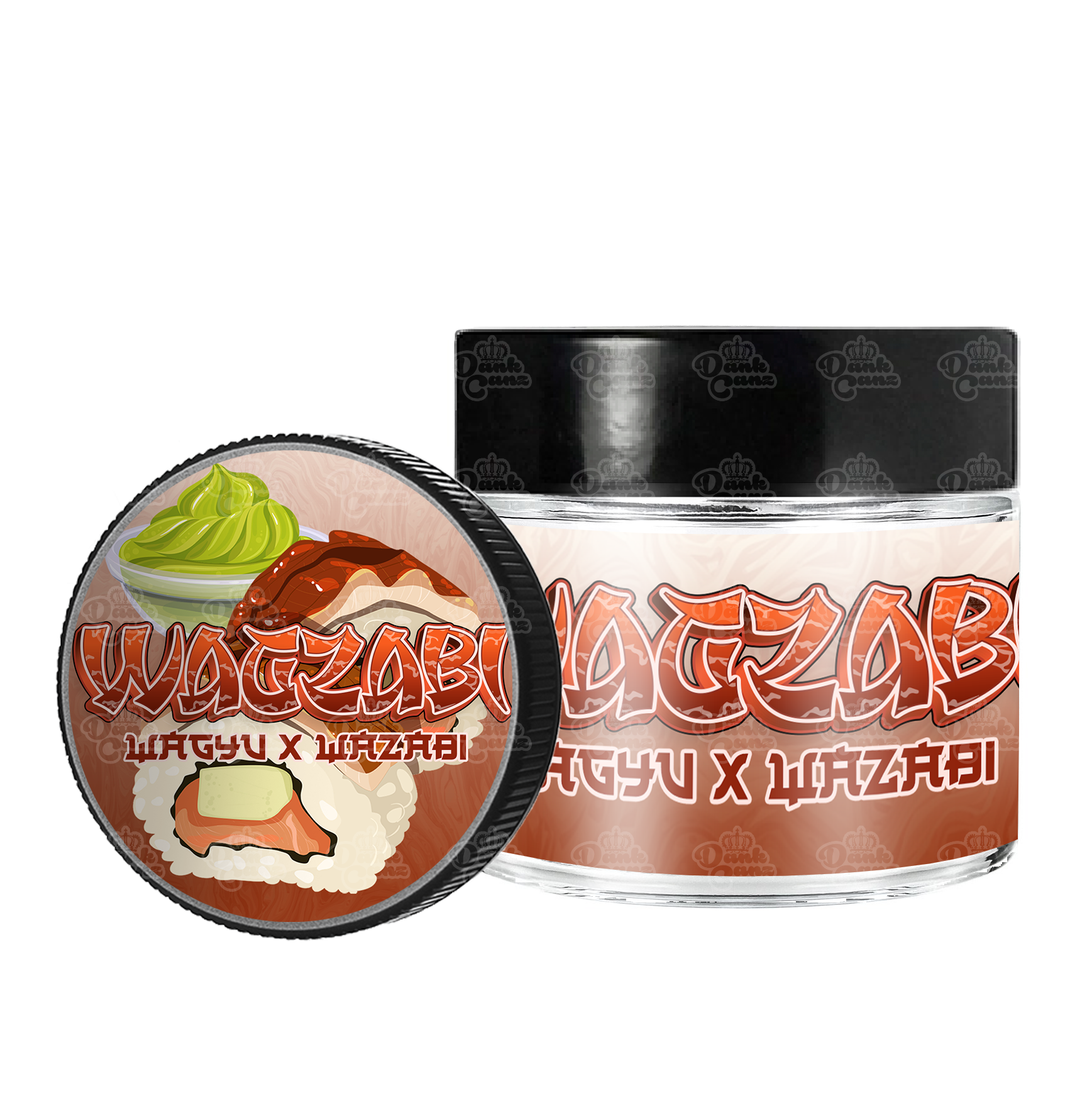 Wagzabi 3.5g/60ml Glass Jars - Labelled - DC Packaging Custom Cannabis Packaging