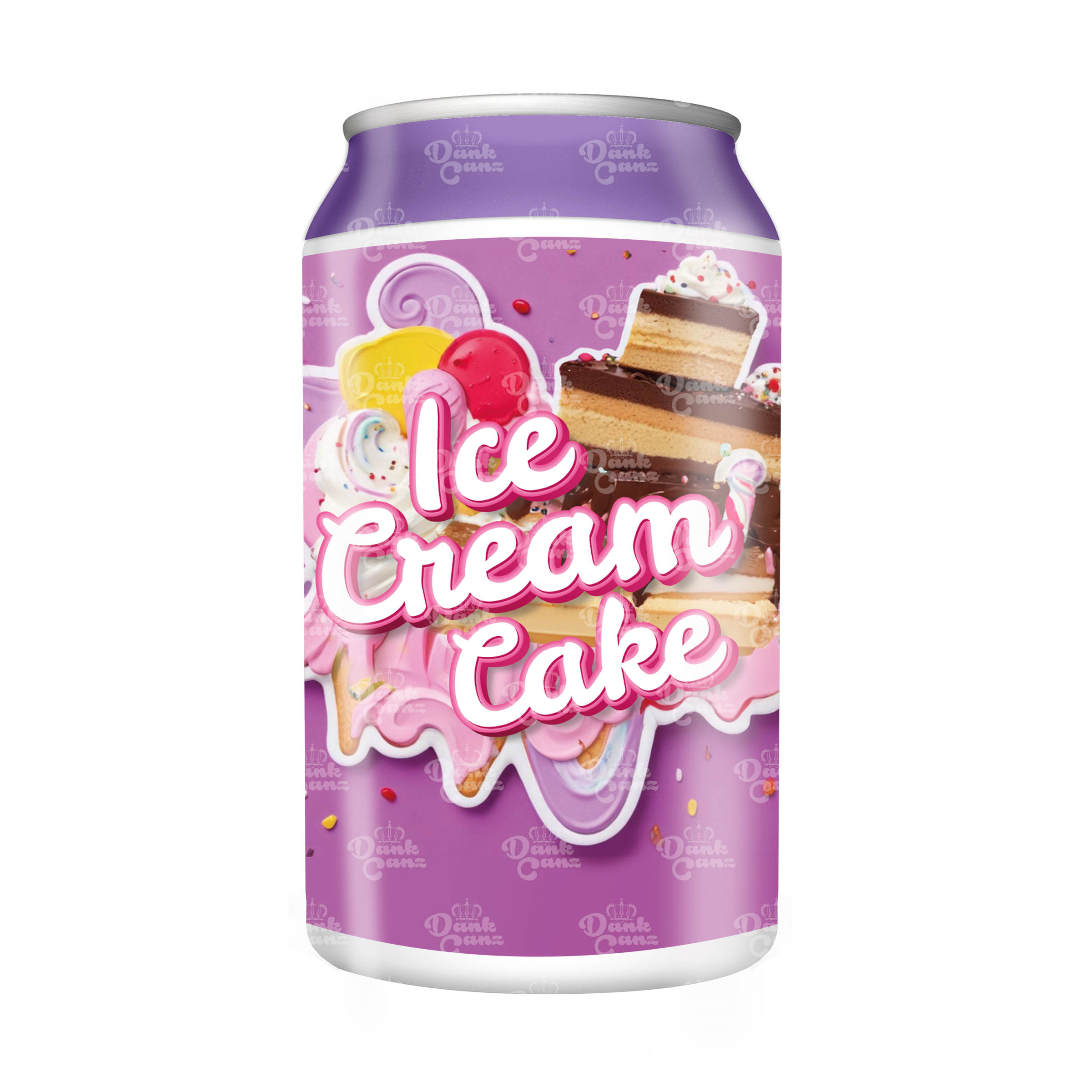 Ice Cream Cake 3.5g Plastic Soda Cans - DC Packaging Custom Cannabis Packaging