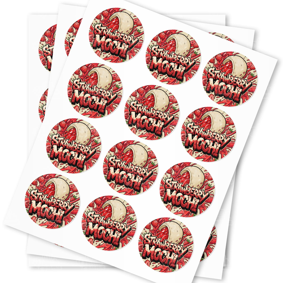 Strawberry Mochi Strain Stickers | Strain Labels
