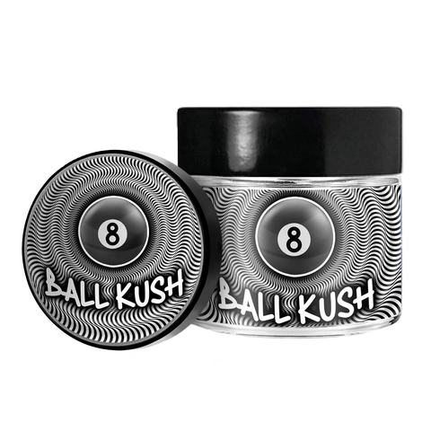8 Ball Kush 3.5g/60ml Glass Jars - Pre Labelled