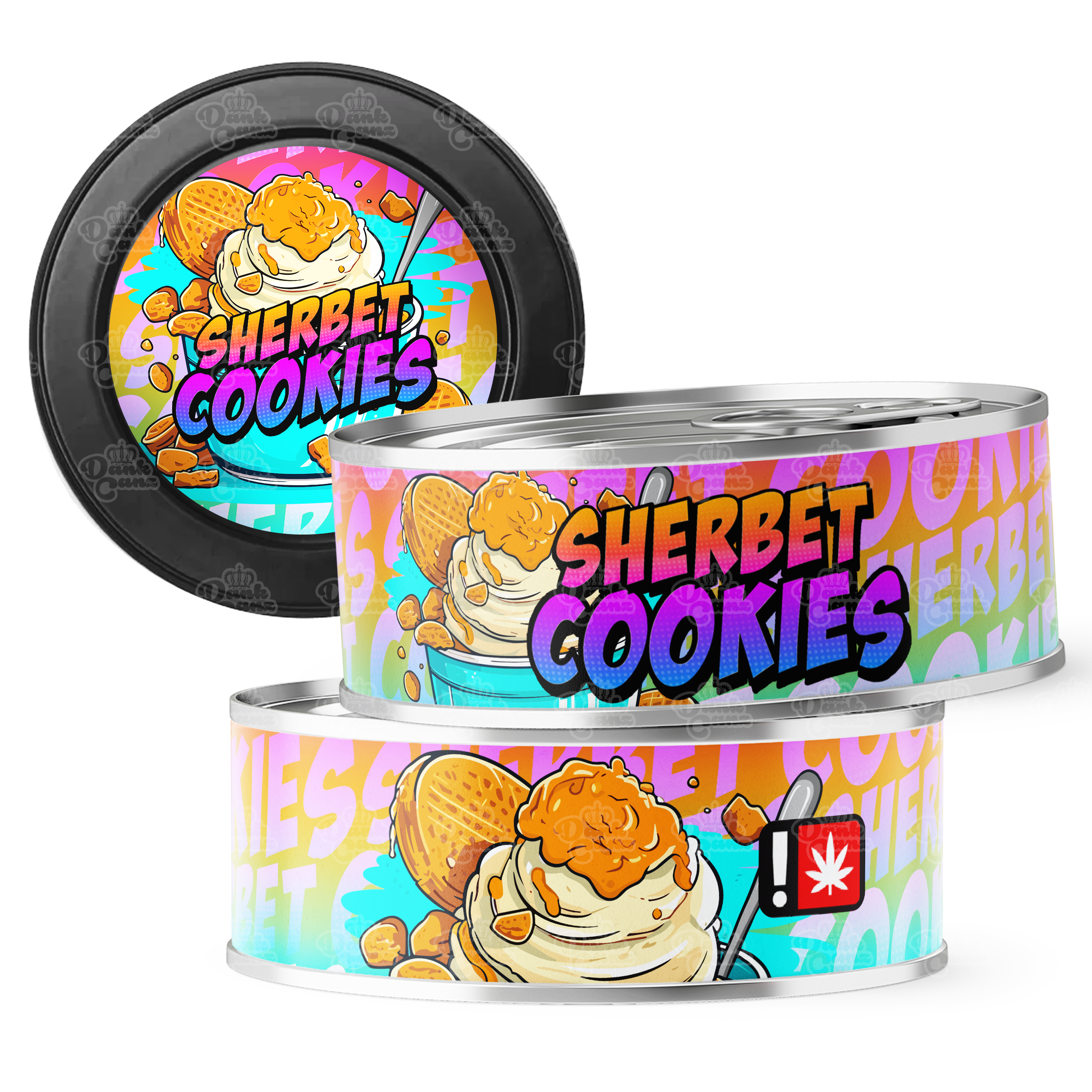 Sherbet Cookies 3.5g Self Seal Tins - DC Packaging Custom Cannabis Packaging