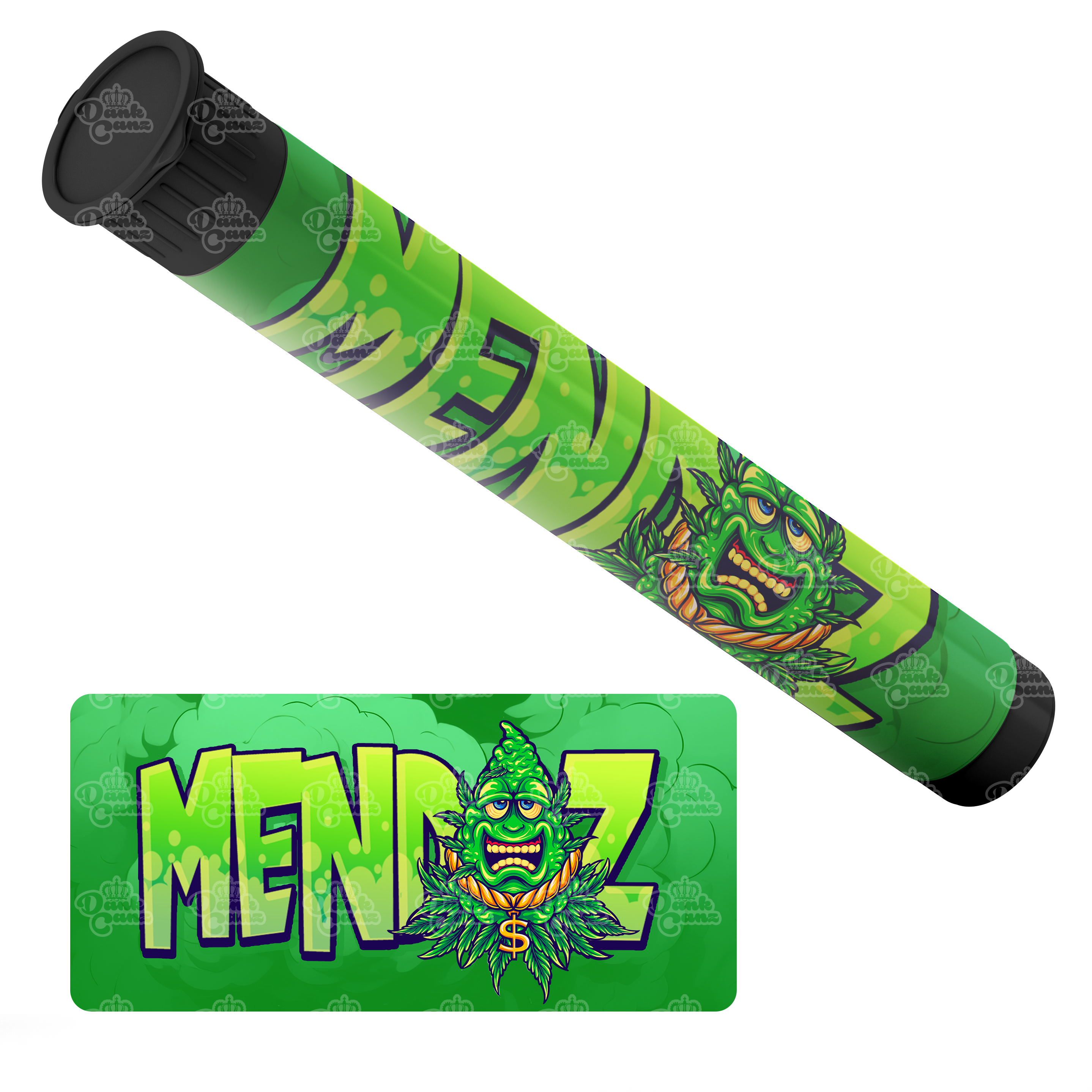Mendoz Pre Roll Tubes - Labelled - DC Packaging Custom Cannabis Packaging
