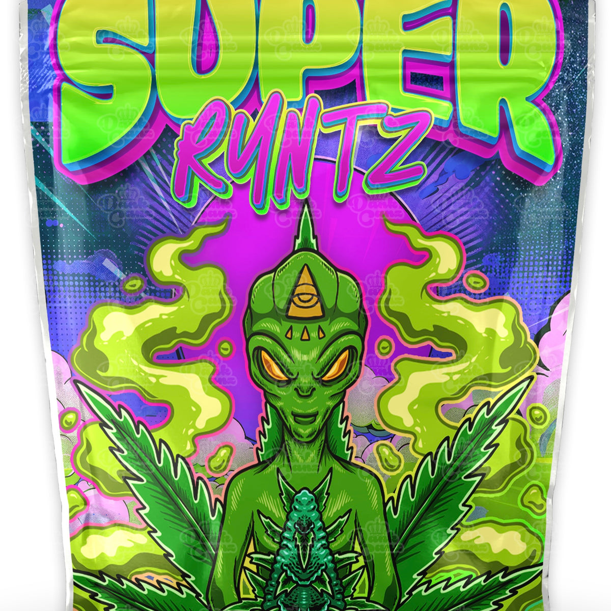 Super Runtz Sticker Super Runtz Mylar Bags | cali packz | Empty Packaging Size