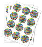 Rainbow Kush Mints Strain Stickers - DC Packaging Custom Cannabis Packaging