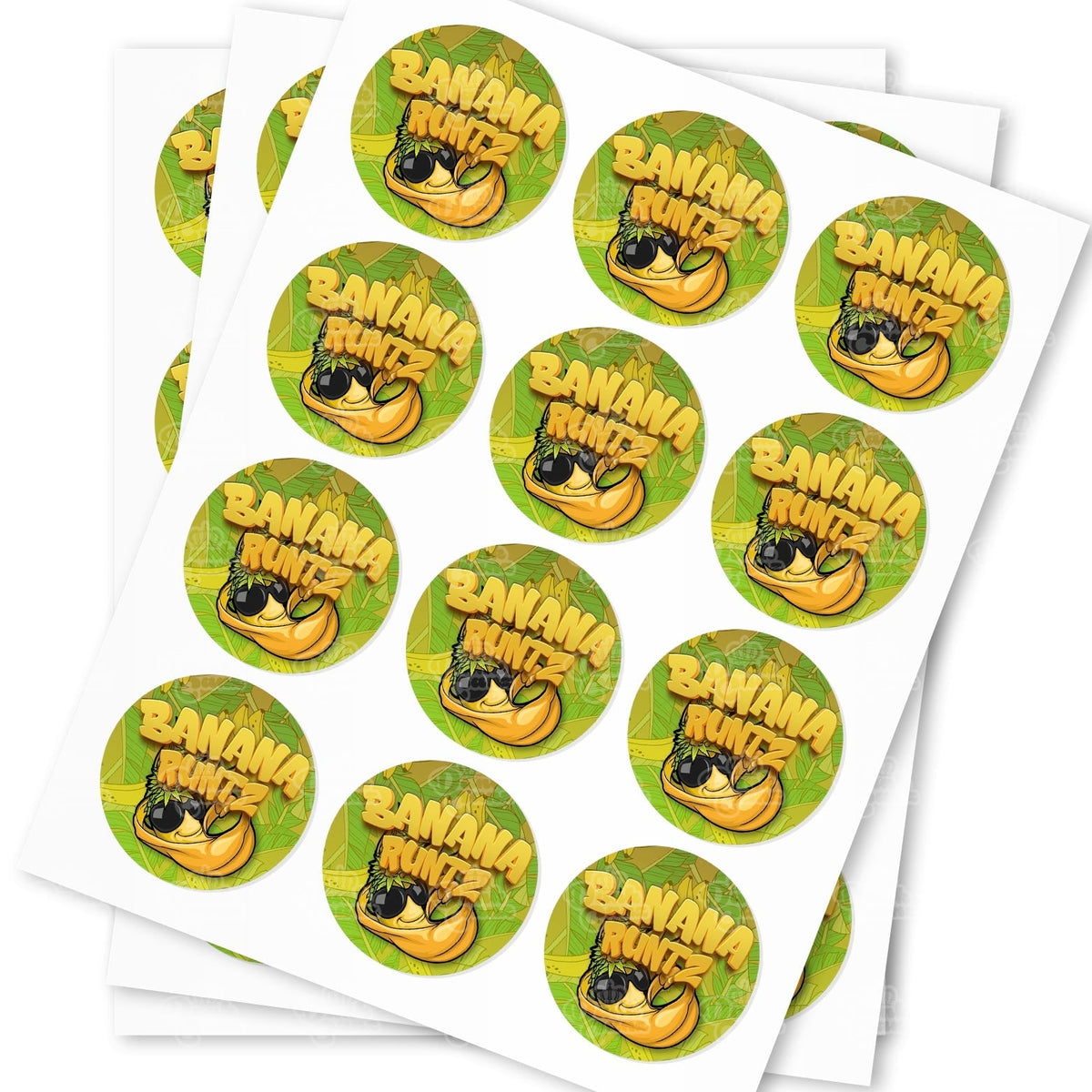 Banana Runtz Strain Stickers