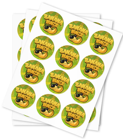 Banana Runtz Strain Stickers - DC Packaging Custom Cannabis Packaging