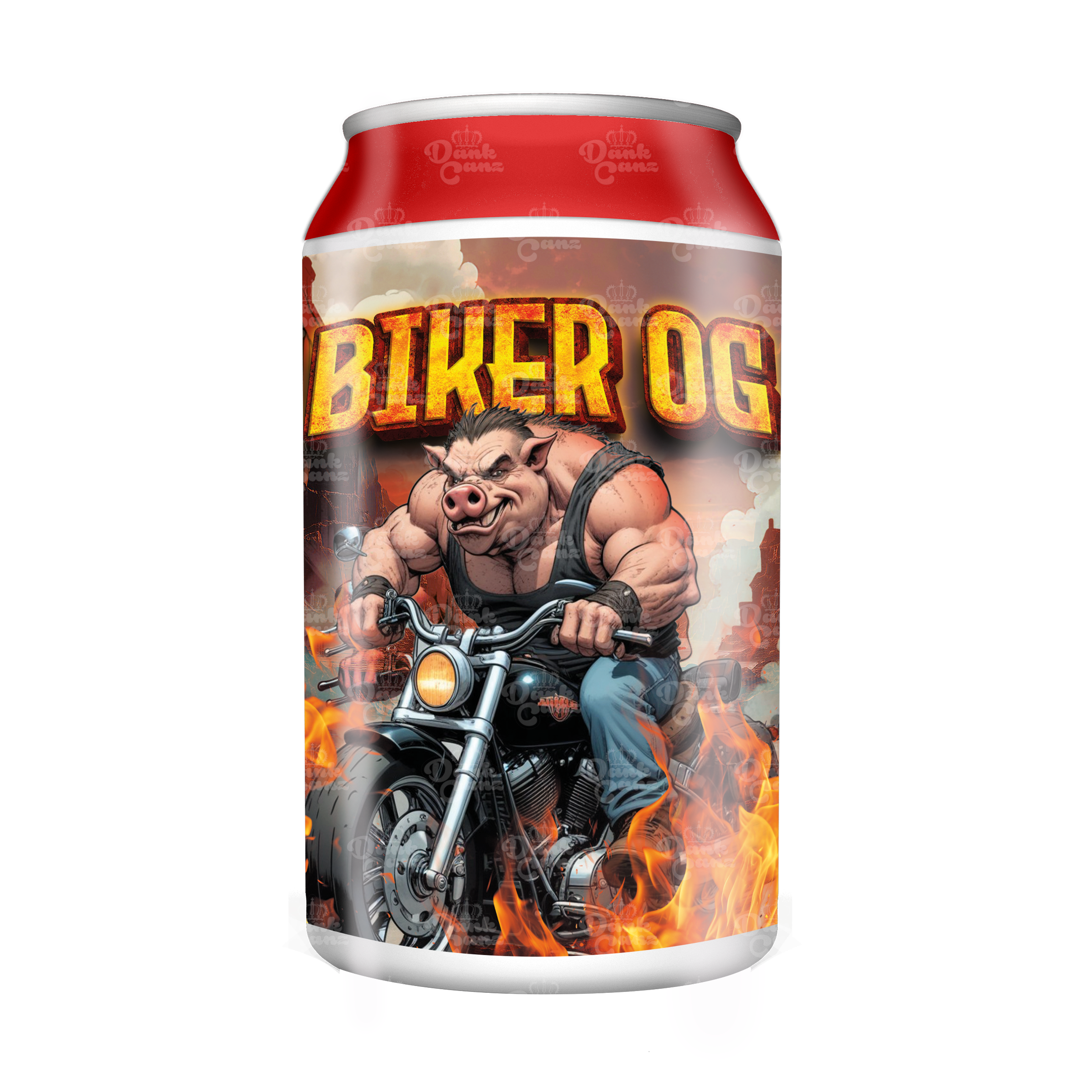 Biker OG 3.5g Plastic Soda Cans - DC Packaging Custom Cannabis Packaging