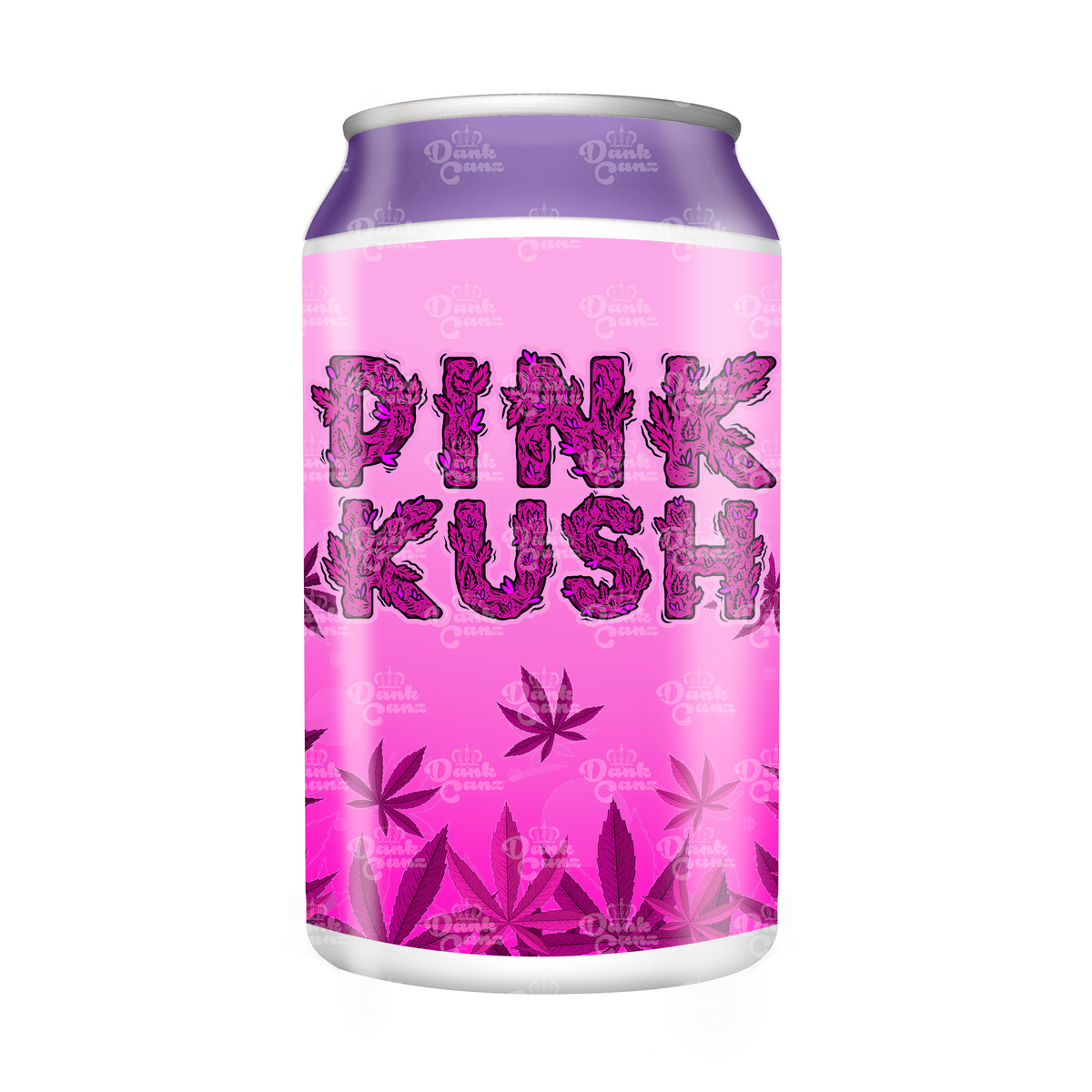 Pink Kush 3.5g Cali Style Plastic Soda Cans | Cali Packaging – DC Packaging