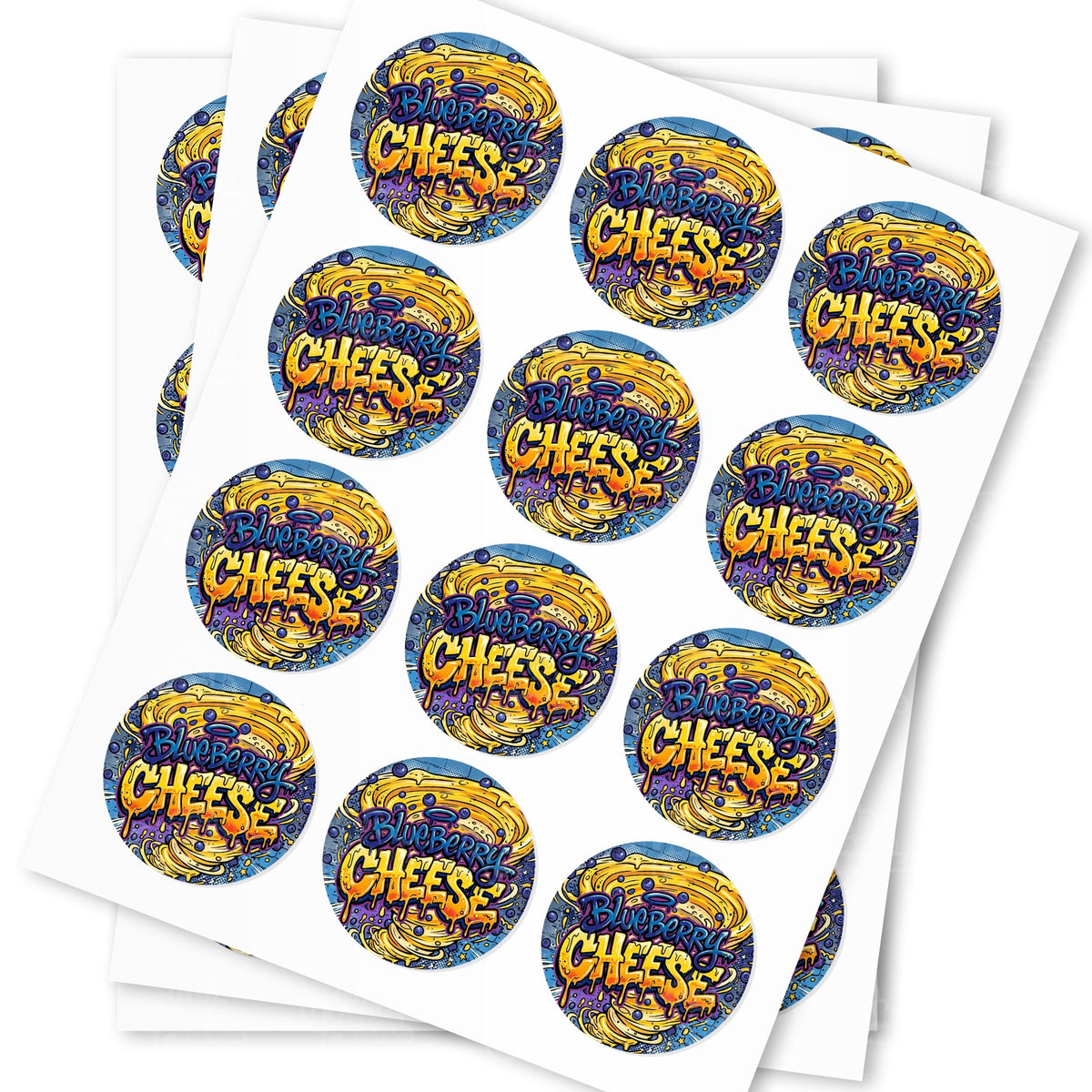 Blueberry Cheese Strain Stickers | Strain Labels