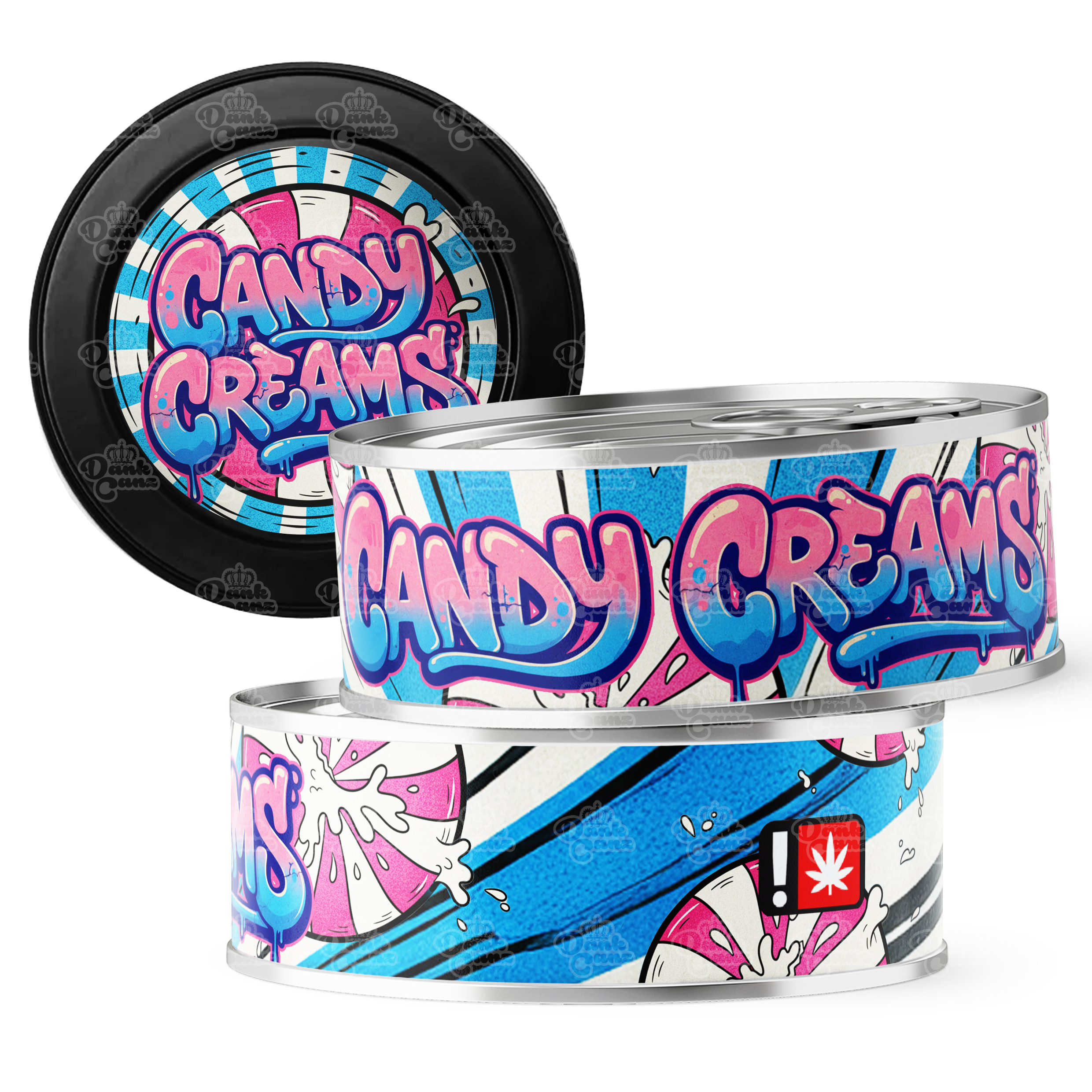 Candy Creams 3.5g Self Seal Tins - DC Packaging Custom Cannabis Packaging