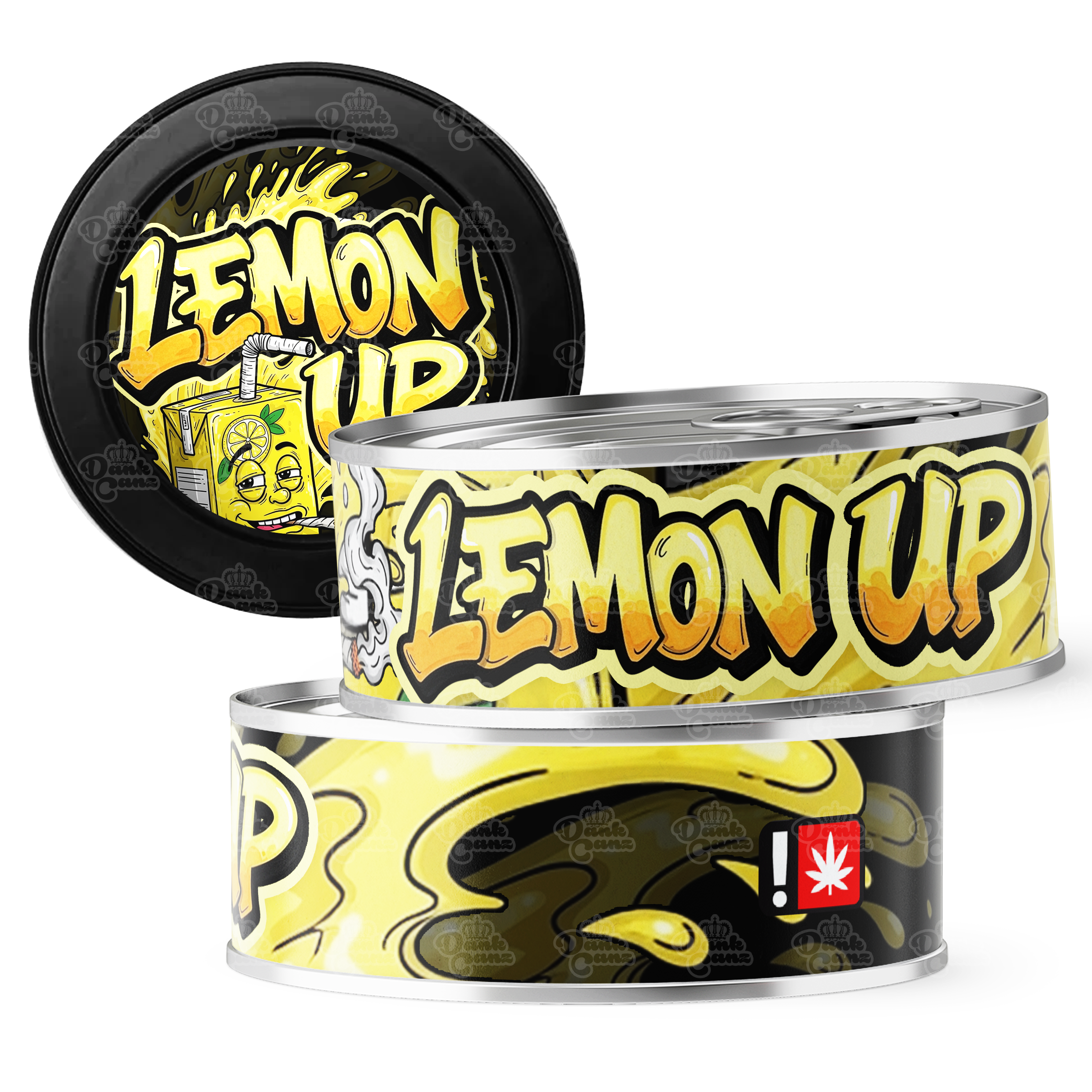 Lemon Up 3.5g Self Seal Tins - DC Packaging Custom Cannabis Packaging