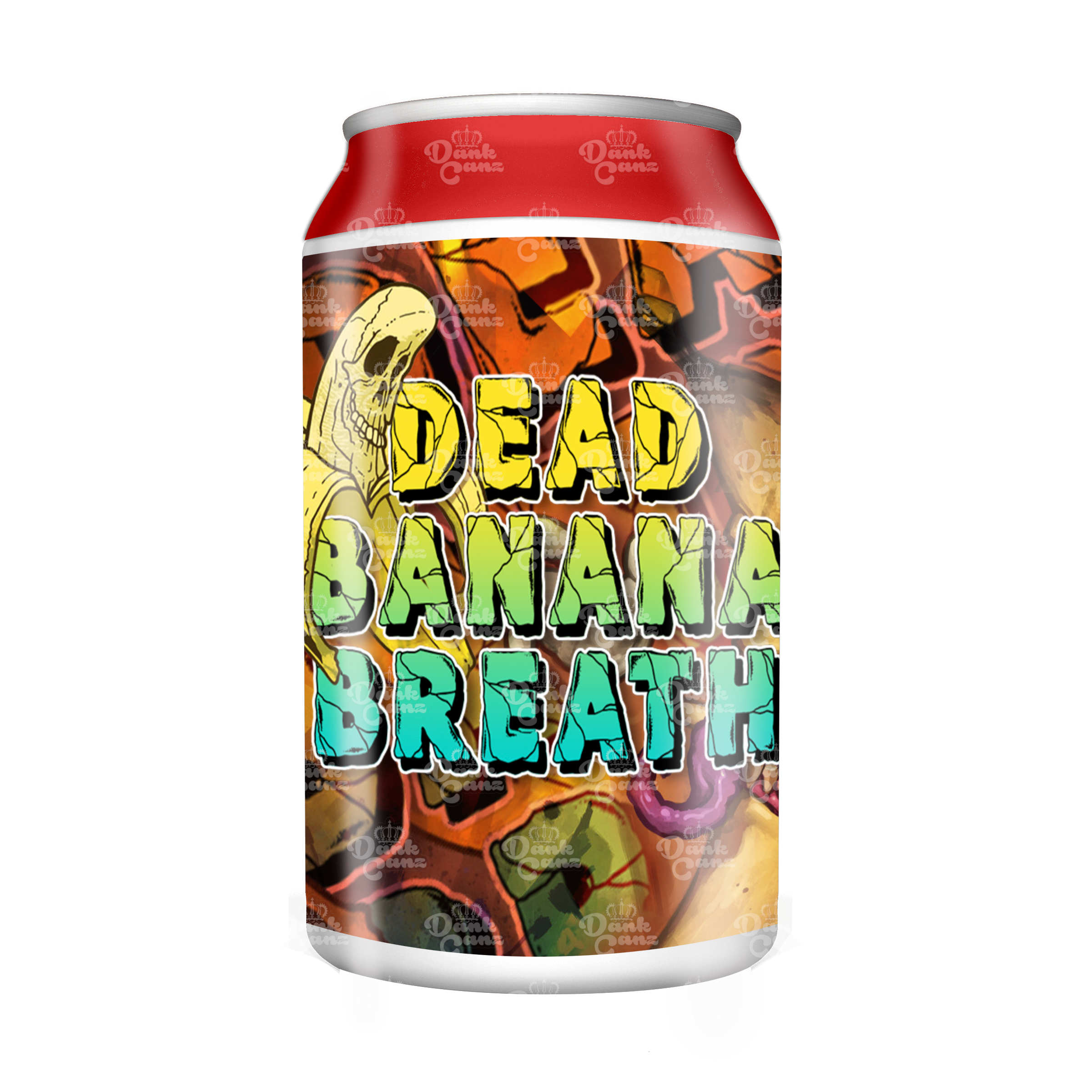 Dead Banana Breath 3.5g Plastic Soda Cans - DC Packaging Custom Cannabis Packaging