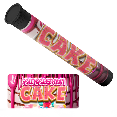 Bubblegum Cake Pre Roll Tubes - Pre Labelled