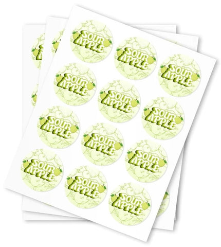 Sour Apple Strain Stickers - DC Packaging Custom Cannabis Packaging