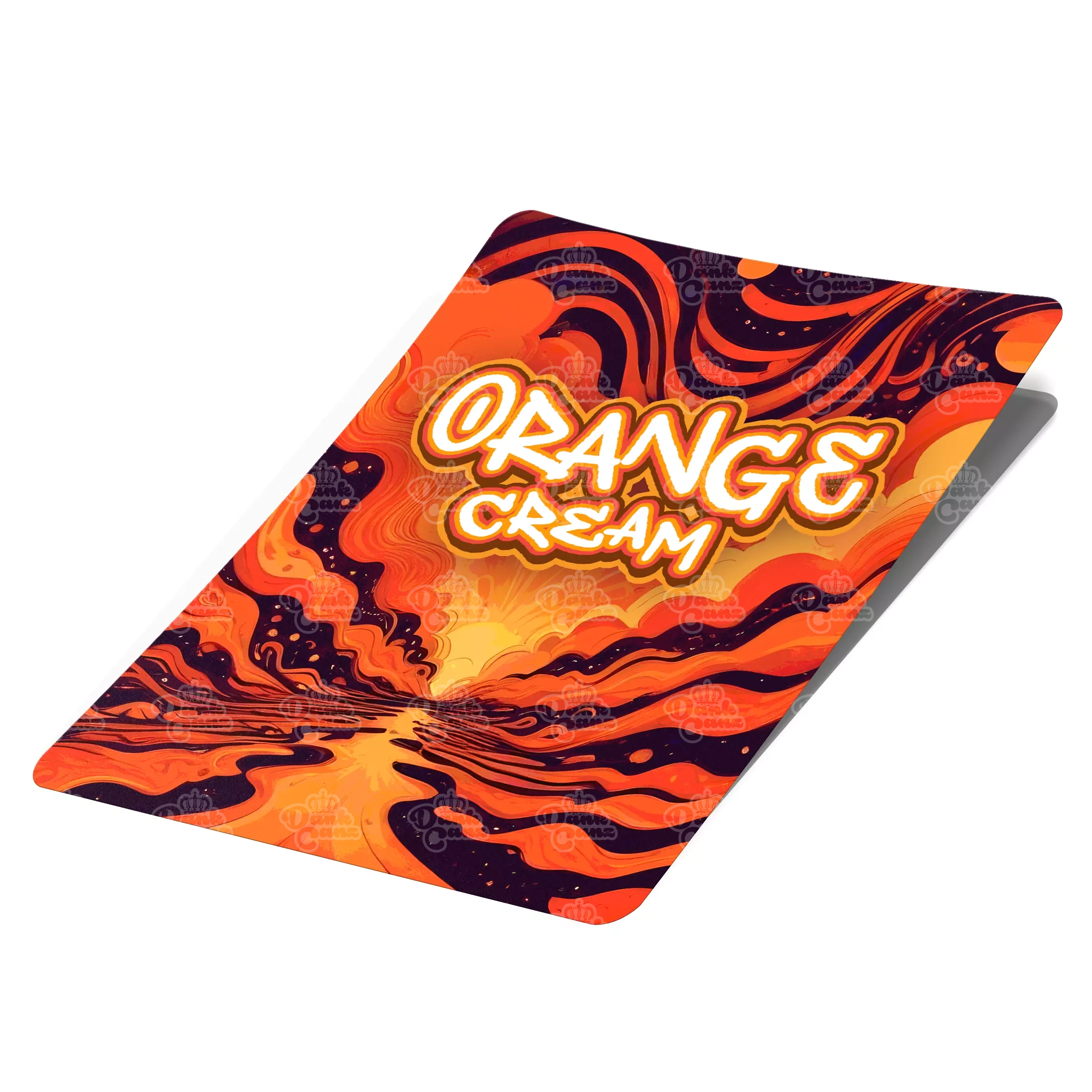 Orange Cream Mylar Bag Labels - Labels only - DC Packaging Custom Cannabis Packaging