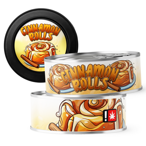 Cinnamon Rolls 3.5g Self Seal Tins - DC Packaging Custom Cannabis Packaging