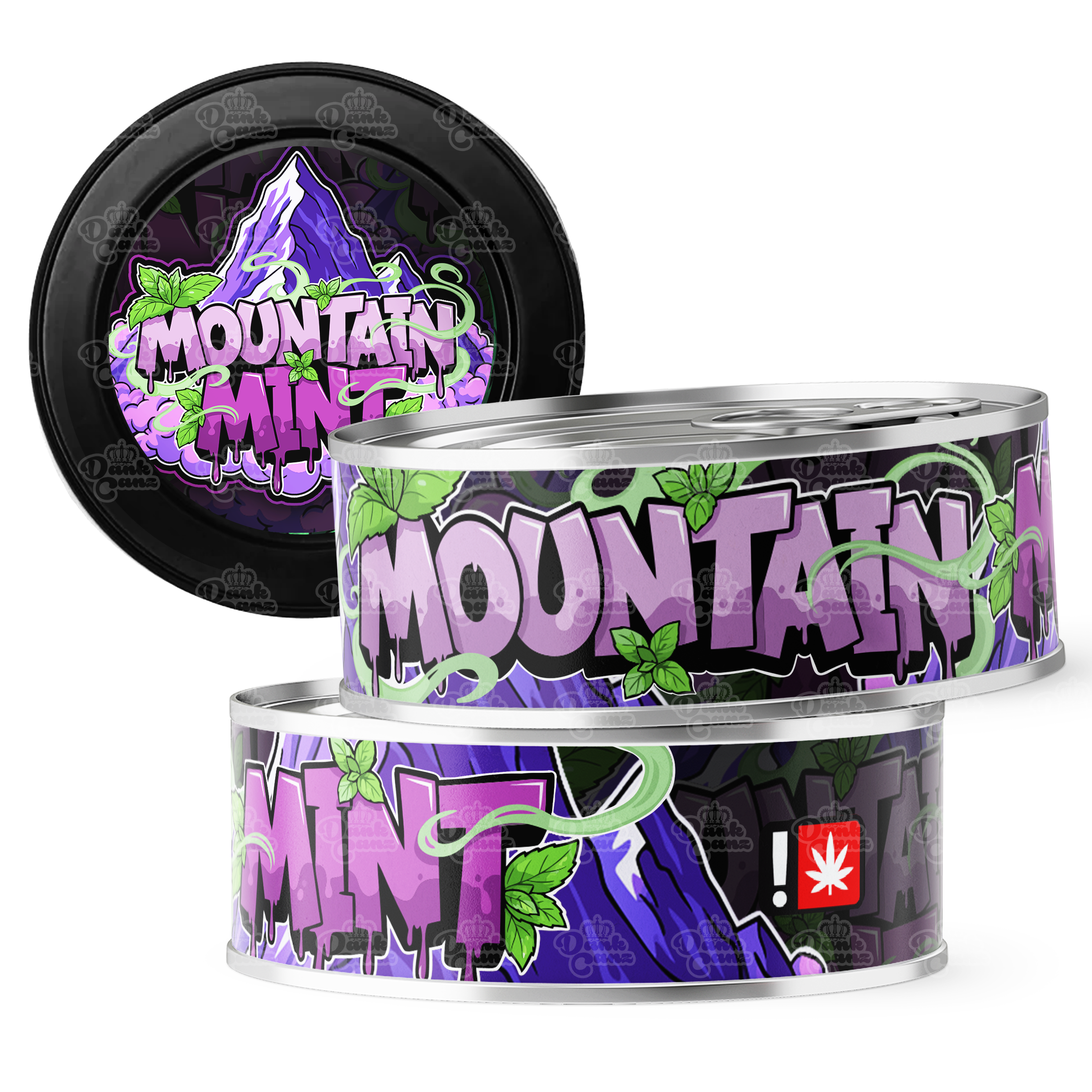 Mountain Mint 3.5g Self Seal Tins - DC Packaging Custom Cannabis Packaging