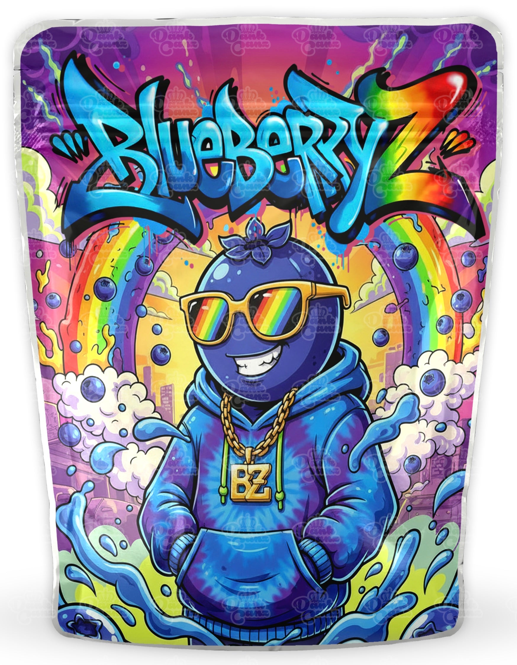 Blueberry Z Mylar Bags - DC Packaging Custom Cannabis Packaging