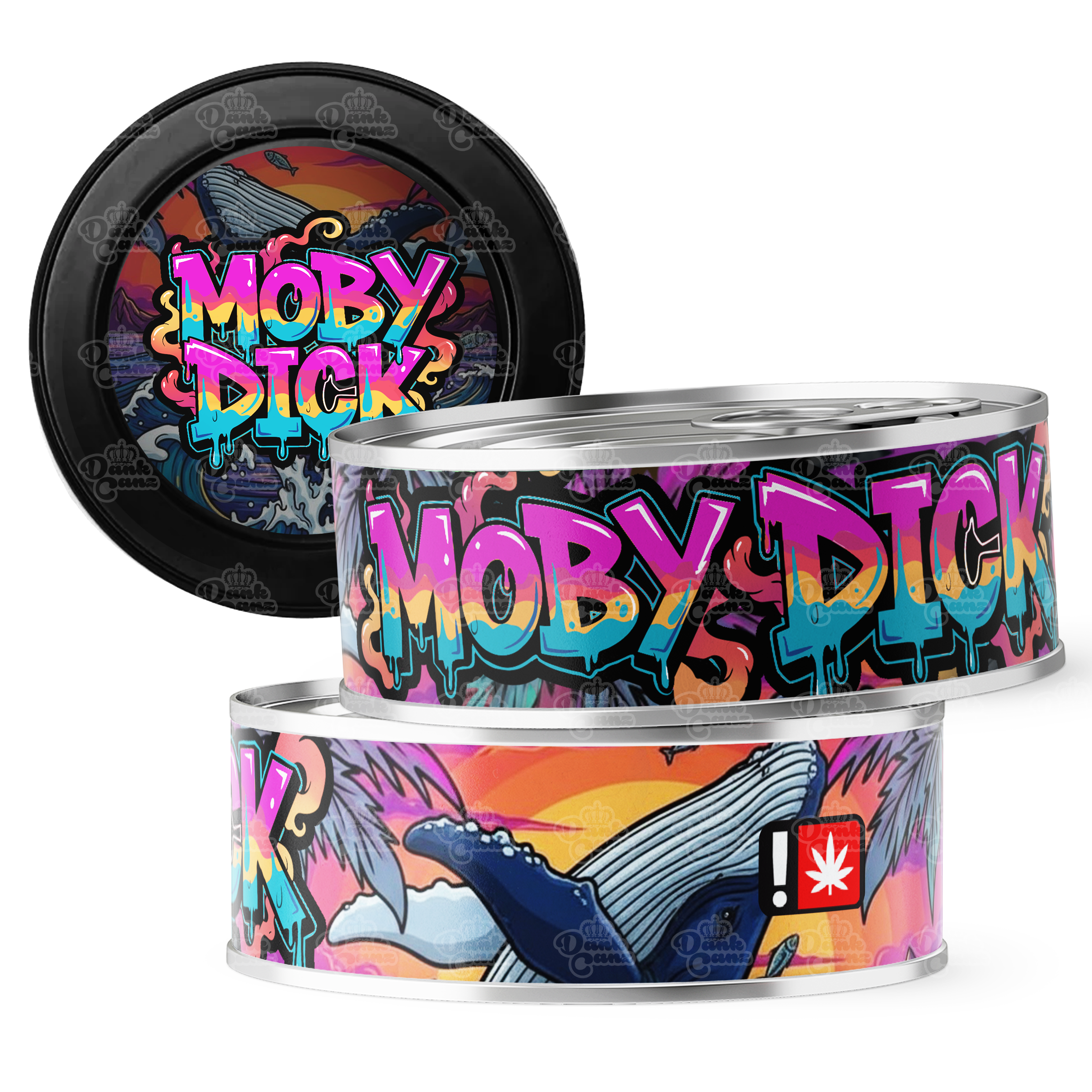Moby Dick 3.5g Self Seal Tins - DC Packaging Custom Cannabis Packaging