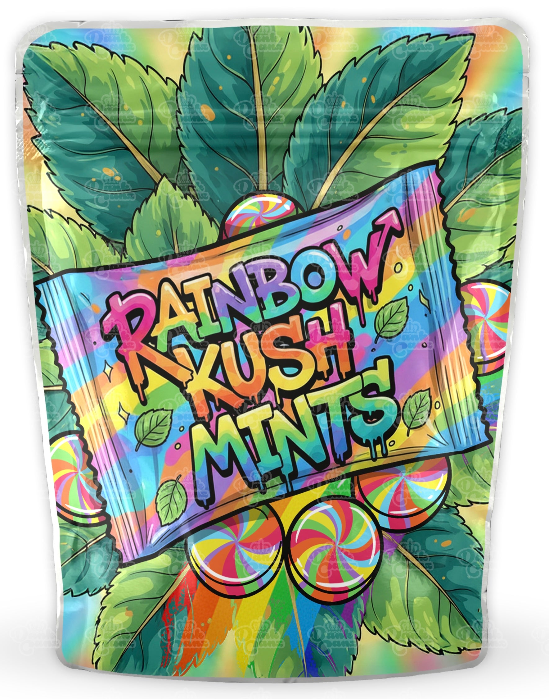 Rainbow Kush Mints Mylar Bags