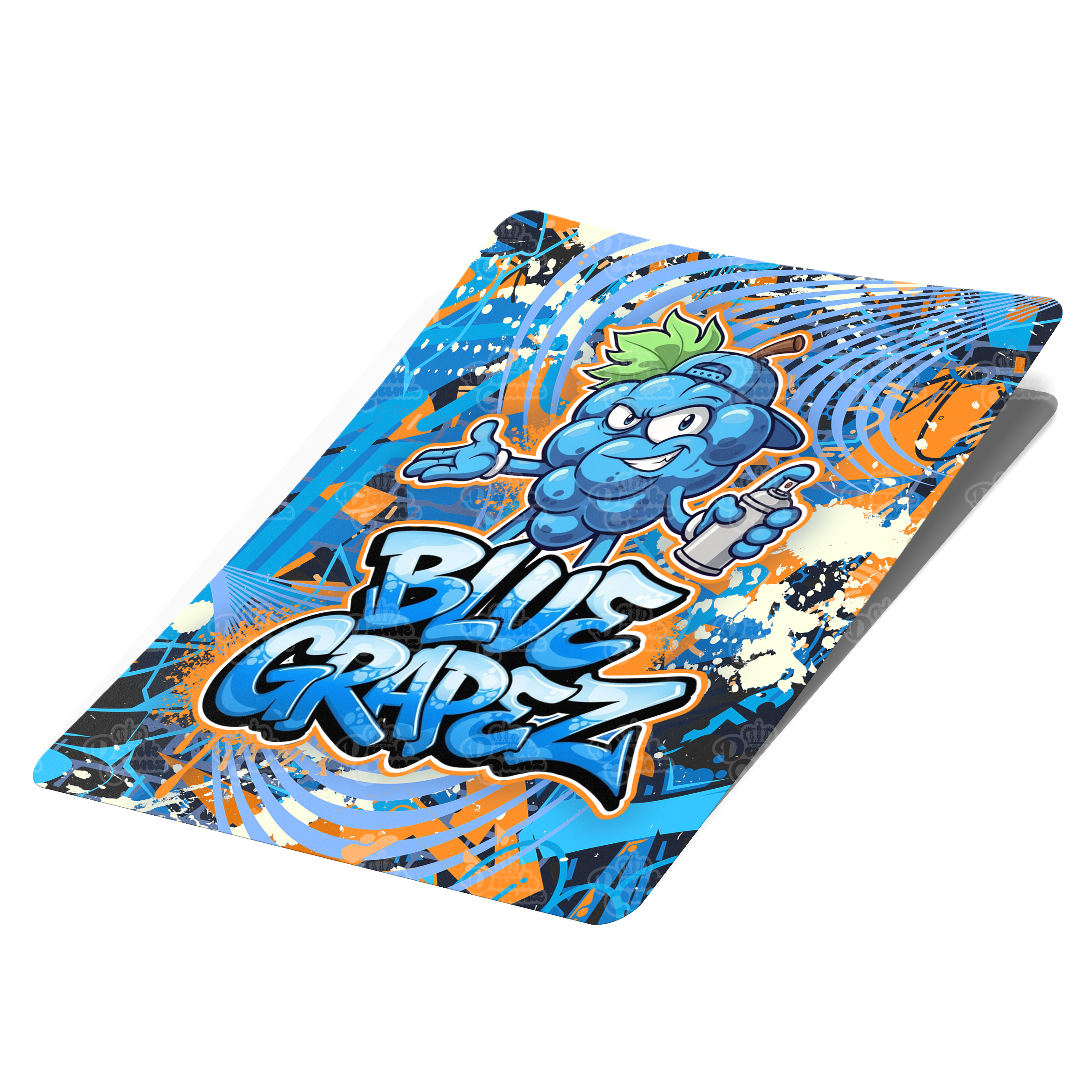 Blue Grapez Mylar Bag Labels - Labels only - DC Packaging Custom Cannabis Packaging