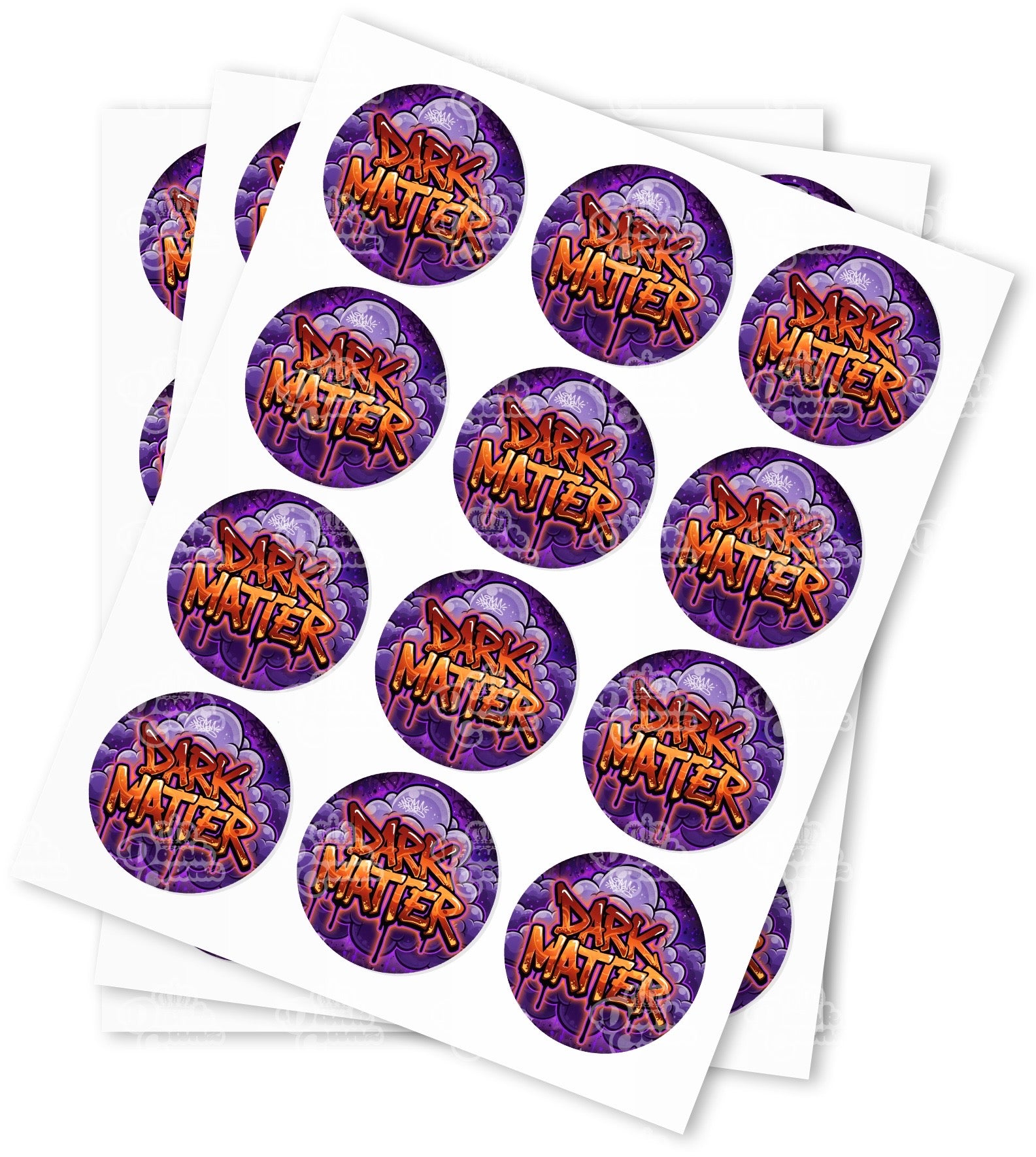 Dark Matter Strain Stickers - DC Packaging Custom Cannabis Packaging