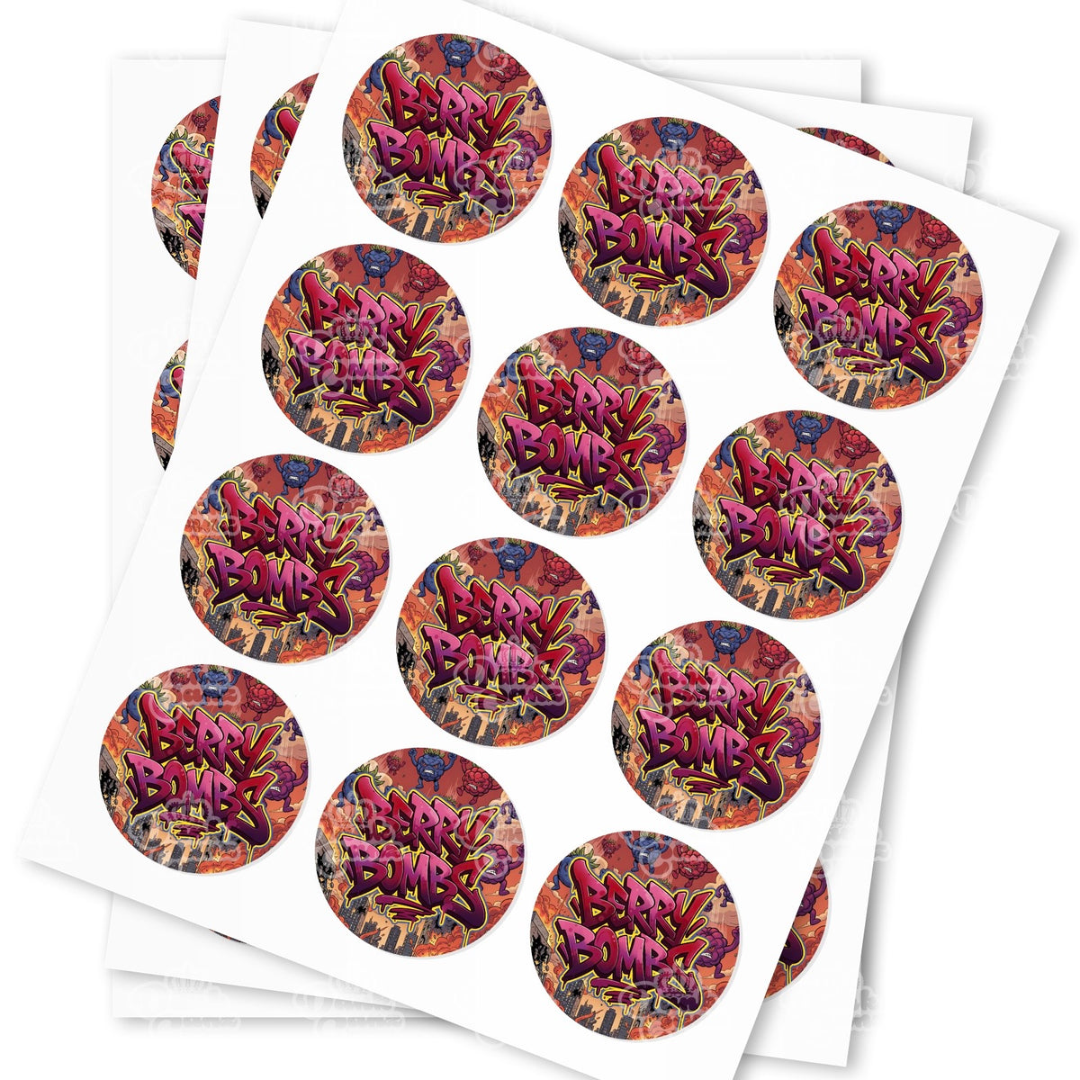 Berry Bombs Strain Stickers | Strain Labels