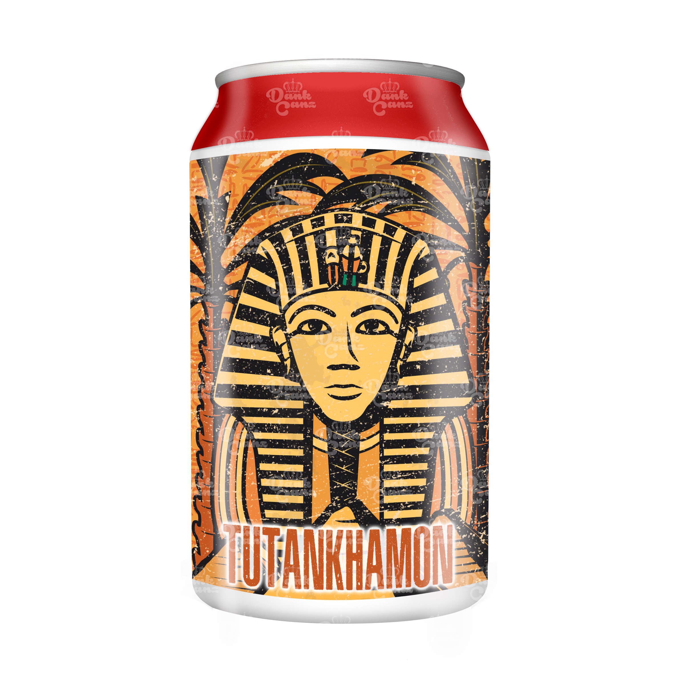 Tutankhamon 3.5g Plastic Soda Cans - DC Packaging Custom Cannabis Packaging