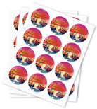 Sunset Crasher Strain Stickers - DC Packaging Custom Cannabis Packaging