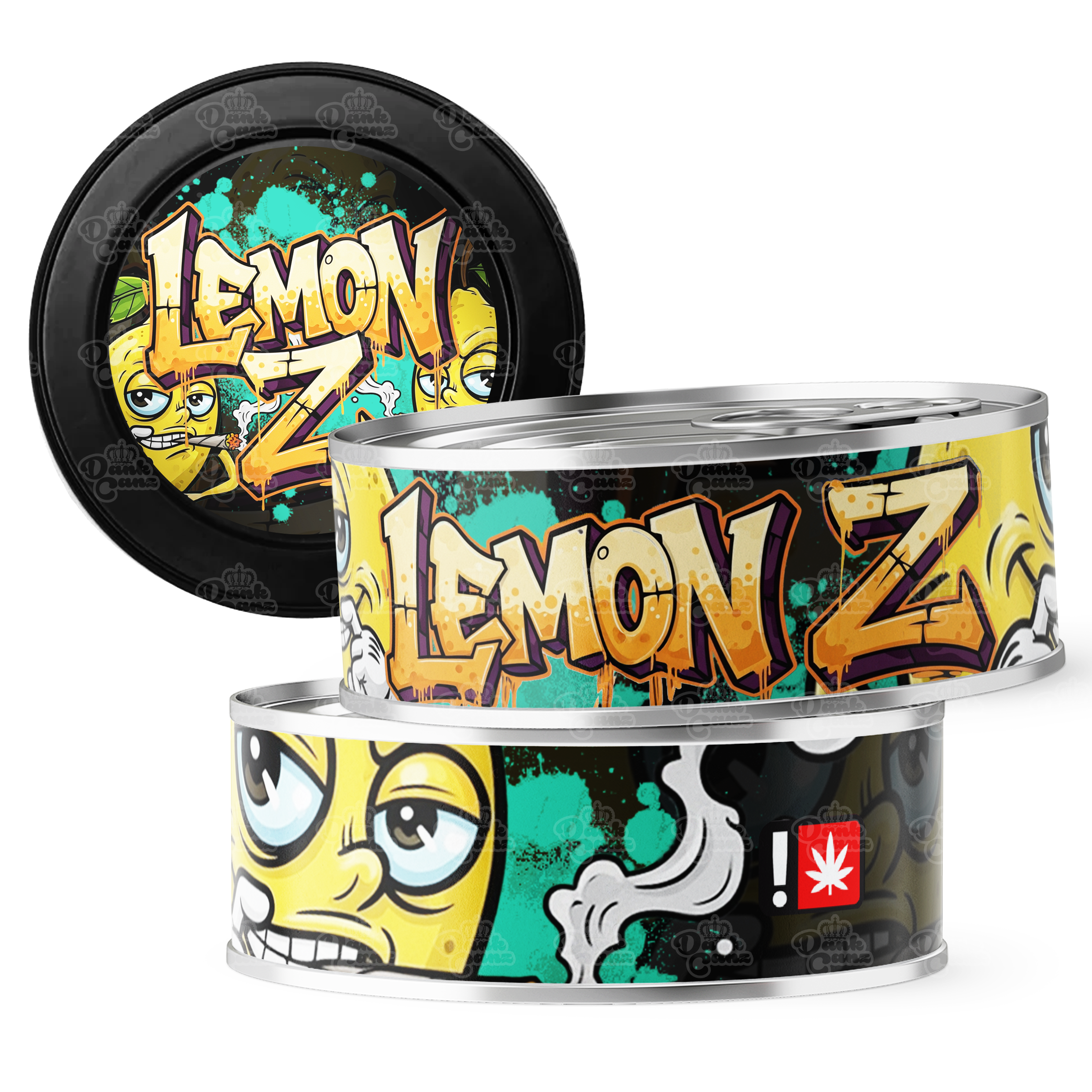 Lemon Z 3.5g Self Seal Tins - DC Packaging Custom Cannabis Packaging