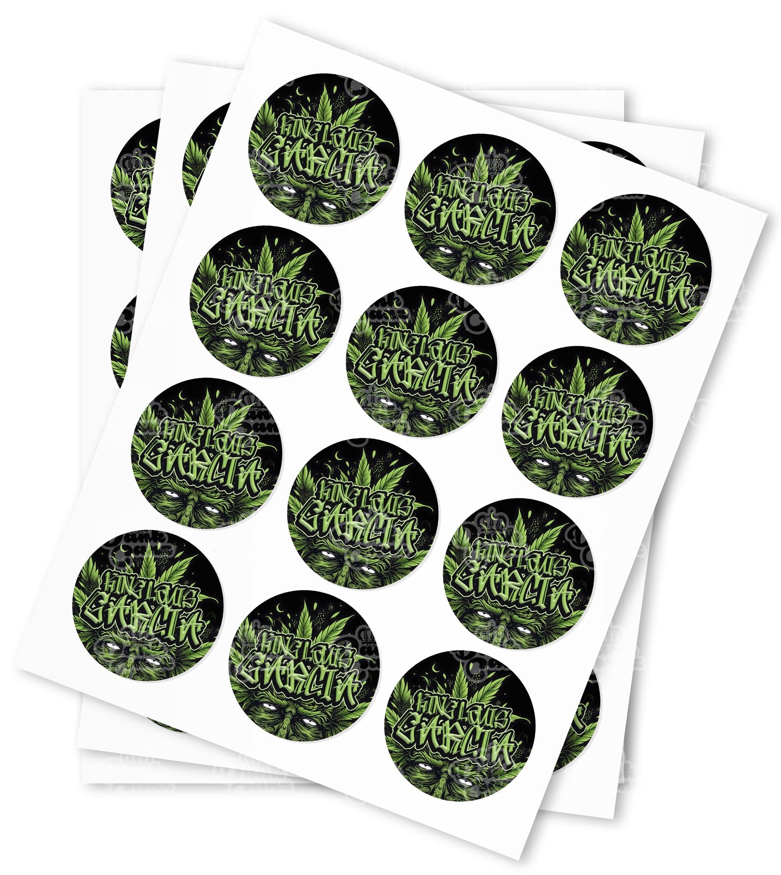 King Louis Garcia Strain Stickers - DC Packaging Custom Cannabis Packaging