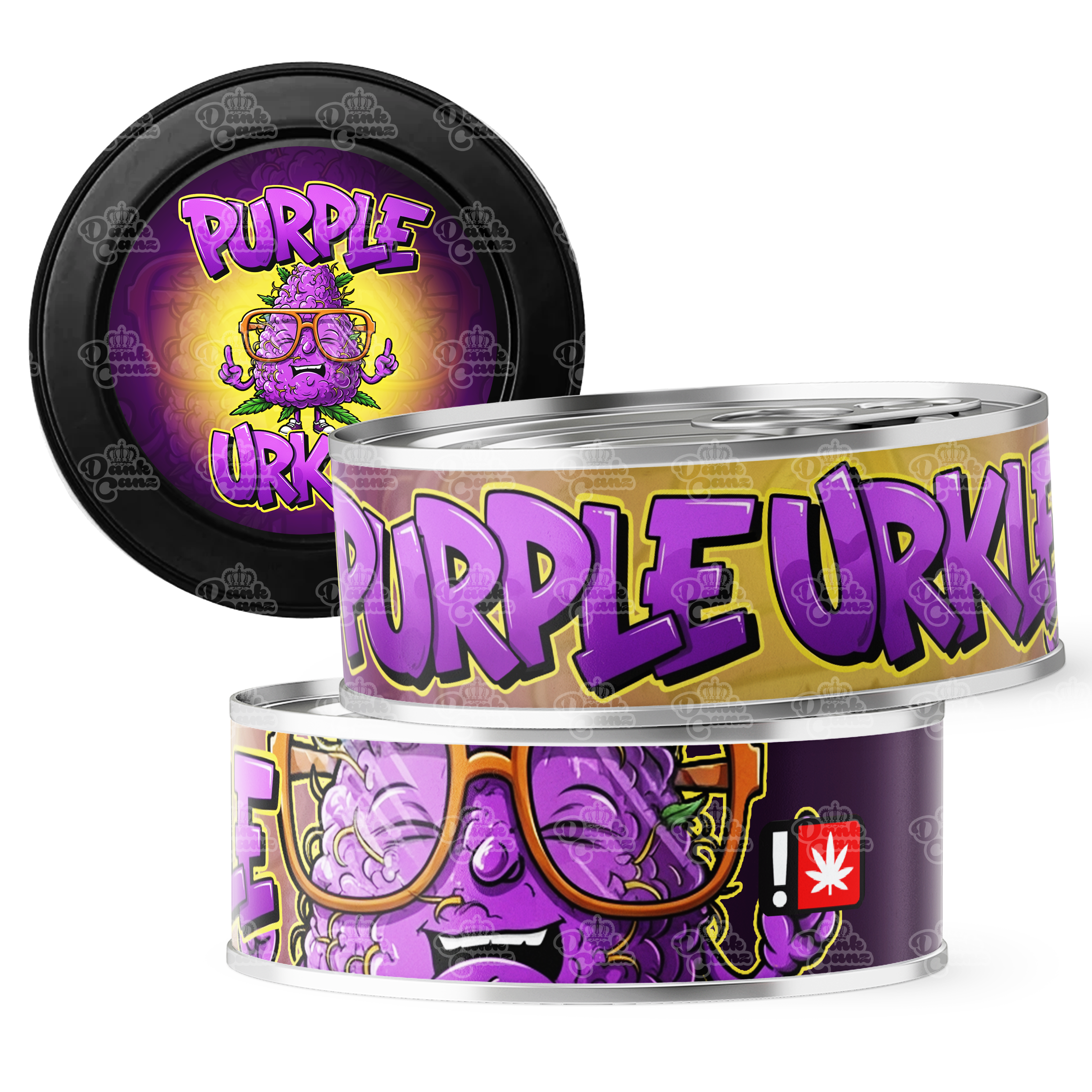 Purple Urkle 3.5g Self Seal Tins - DC Packaging Custom Cannabis Packaging