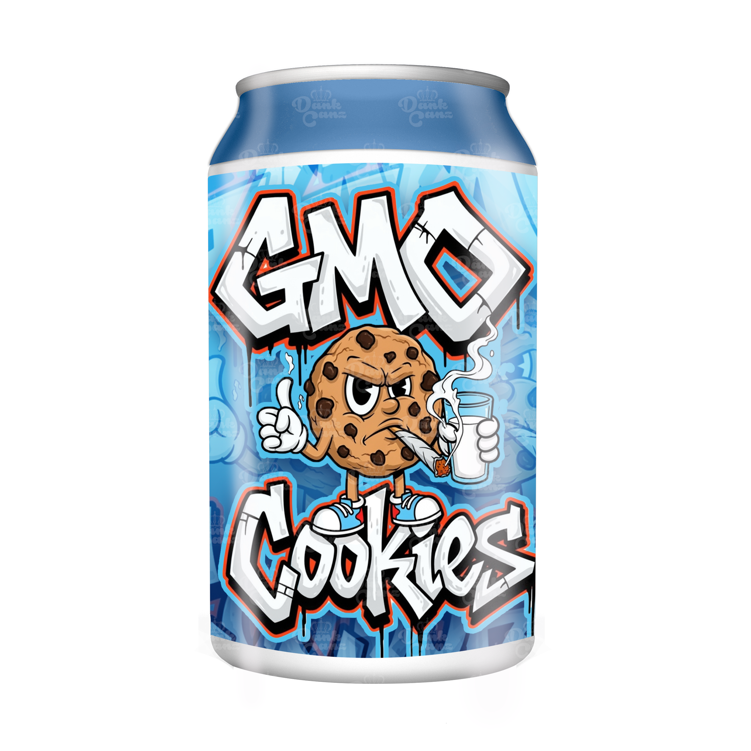 GMO Cookies 3.5g Plastic Soda Cans - DC Packaging Custom Cannabis Packaging
