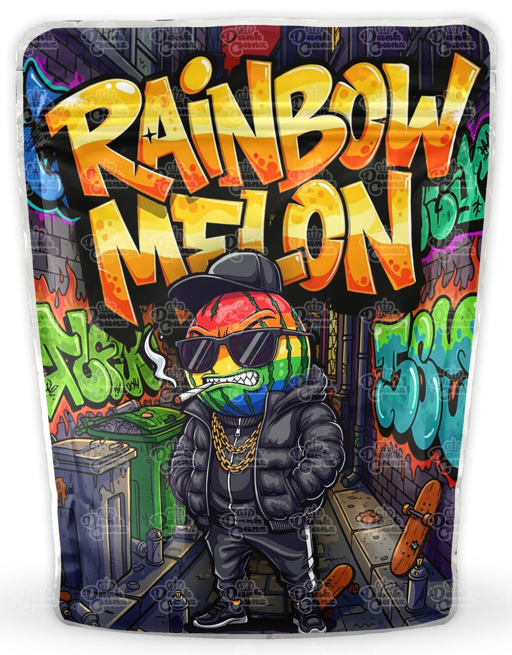 Rainbow Melon Mylar Bags - DC Packaging Custom Cannabis Packaging