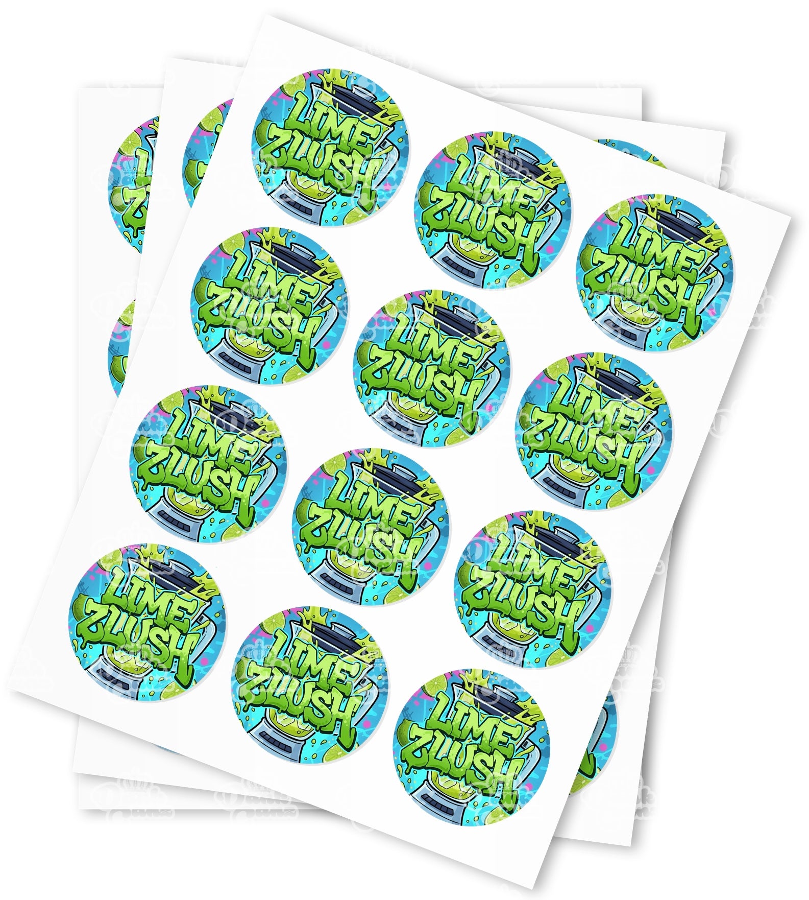 Lime Zlush Strain Stickers - DC Packaging Custom Cannabis Packaging