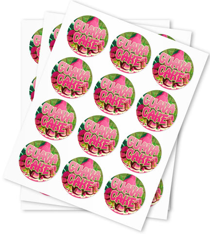 Guava Cake Stickers - DC Packaging Custom Cannabis Packaging
