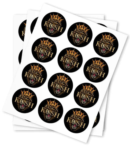 Kings Kush Strain Stickers - DC Packaging Custom Cannabis Packaging