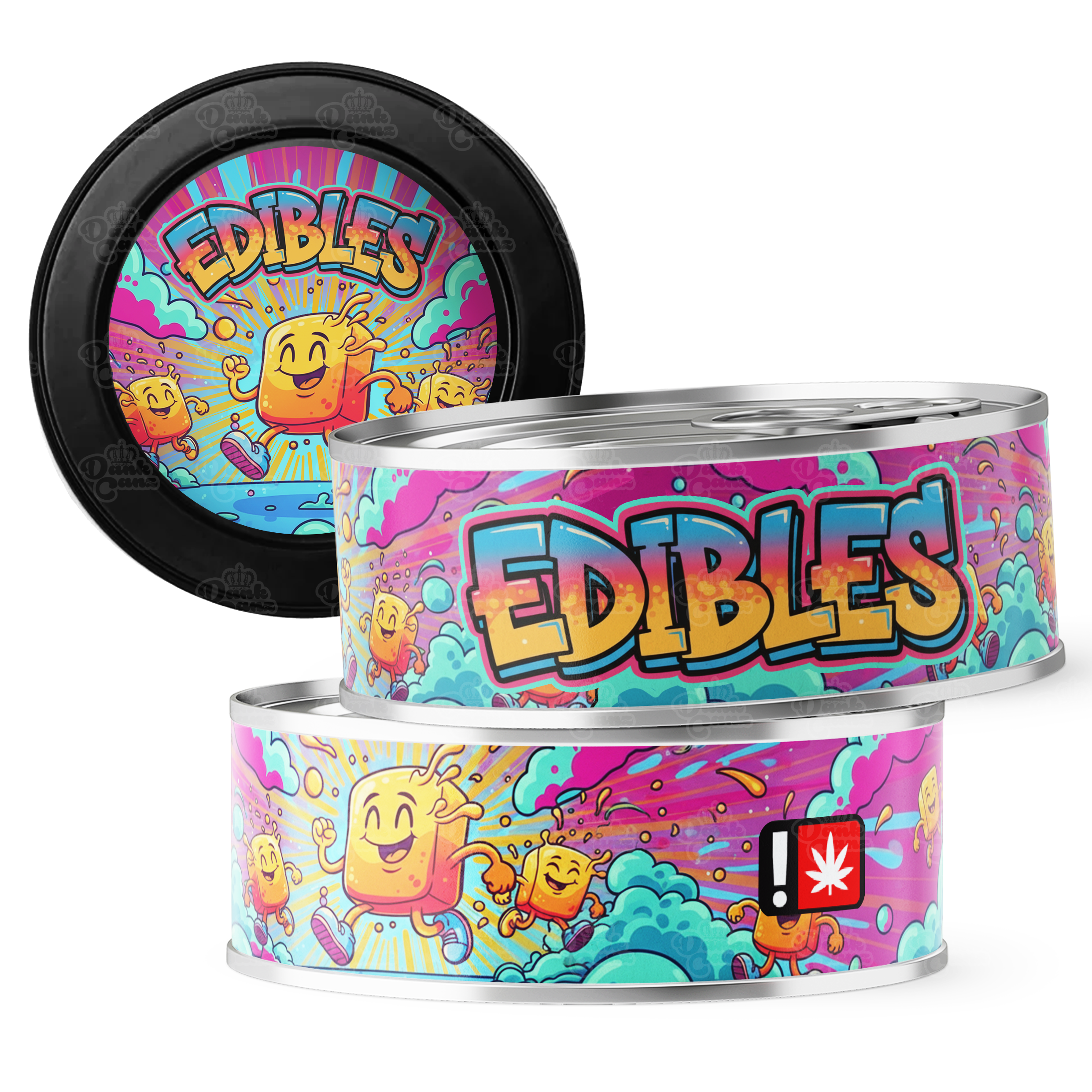 Edibles 3.5g Self Seal Tins - DC Packaging Custom Cannabis Packaging