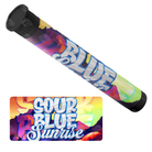 Sour Blue Sunrise Pre Roll Tubes - Labelled - DC Packaging Custom Cannabis Packaging