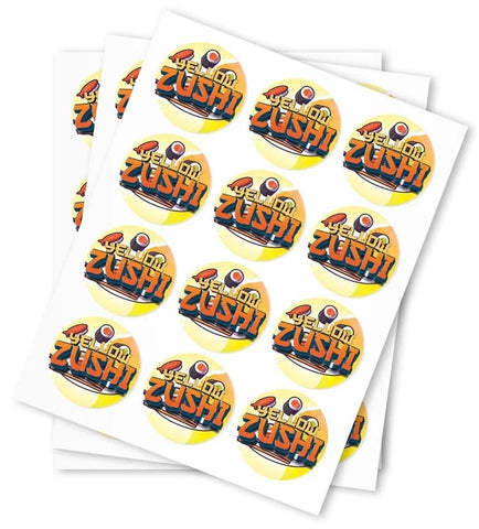 Yellow Zushi Strain Stickers - DC Packaging Custom Cannabis Packaging